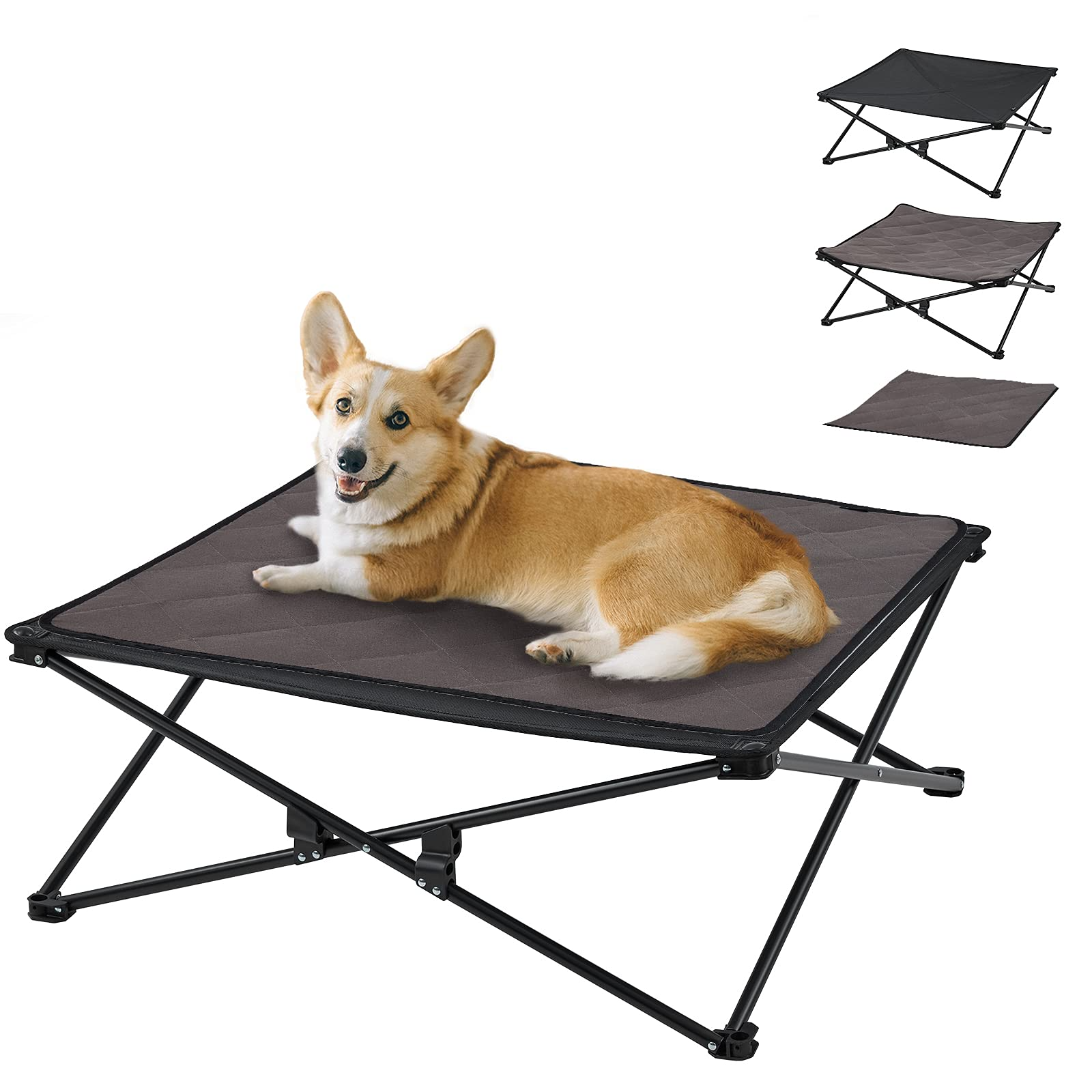 kingcamp-pets-elevated-outdoor-raised-mat-dog-cot image 8