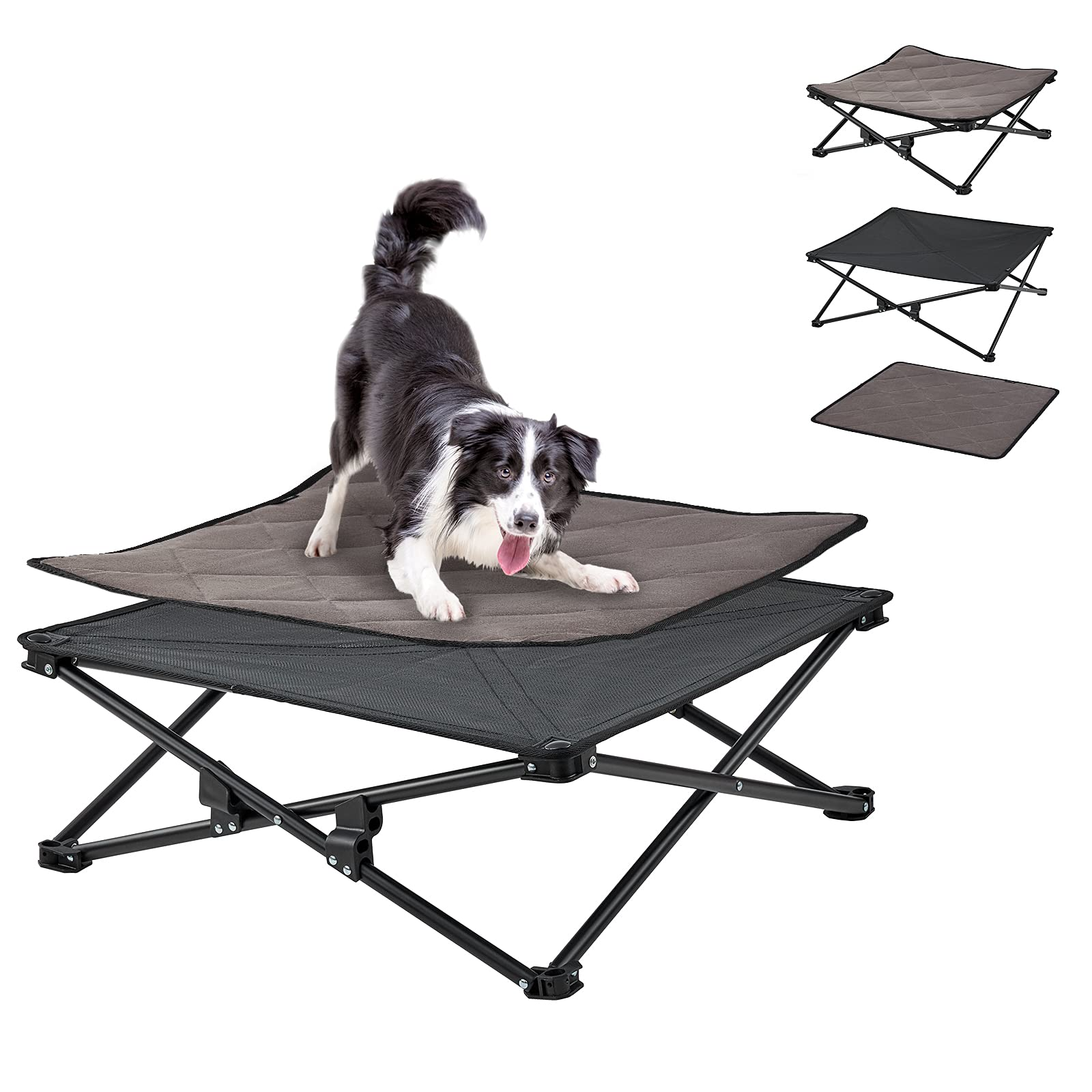 kingcamp-pets-elevated-outdoor-raised-mat-dog-cot image 1