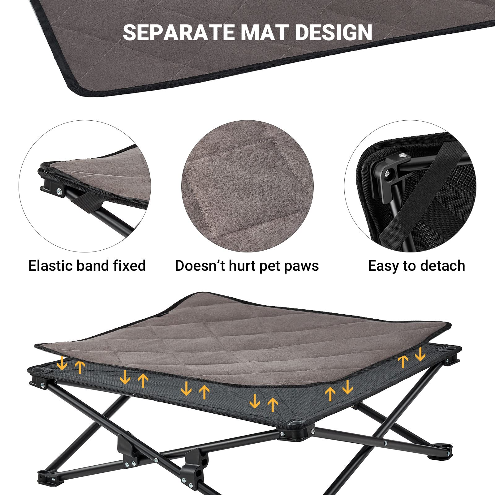 kingcamp-pets-elevated-outdoor-raised-mat-dog-cot image 3