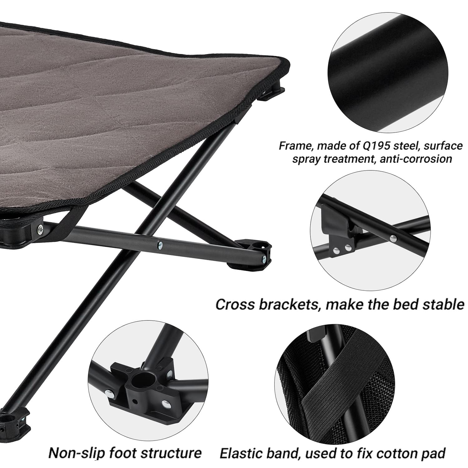kingcamp-pets-elevated-outdoor-raised-mat-dog-cot image 5