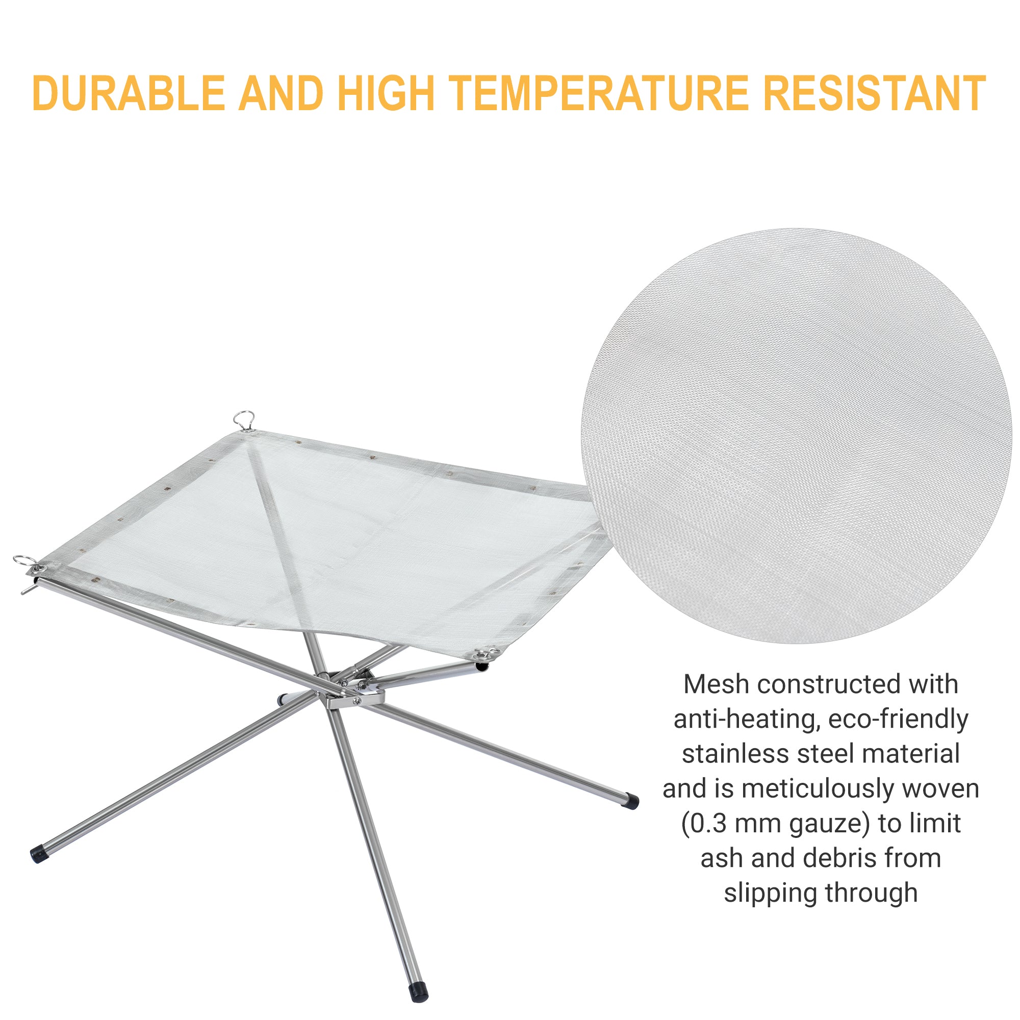 kingcamp-portable-fire-pit-for-camping-foldable-stainless-steel-mesh-fire-pit-wi image 3