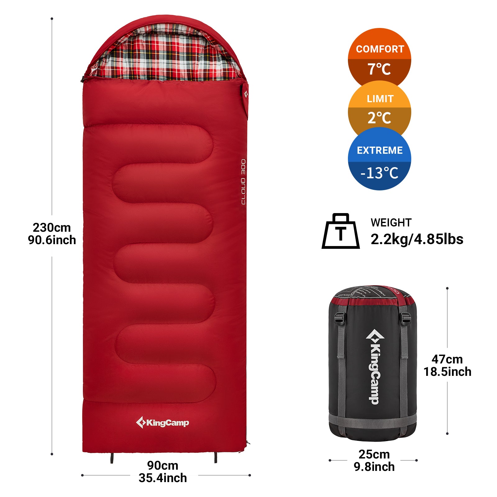 kingcamp-flannel-liner-3-season-sleeping-bag image 2