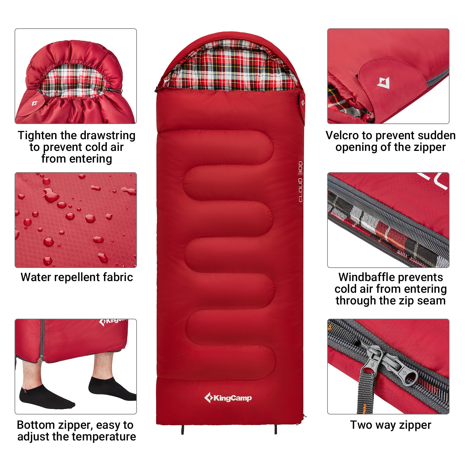 kingcamp-flannel-liner-3-season-sleeping-bag image 3