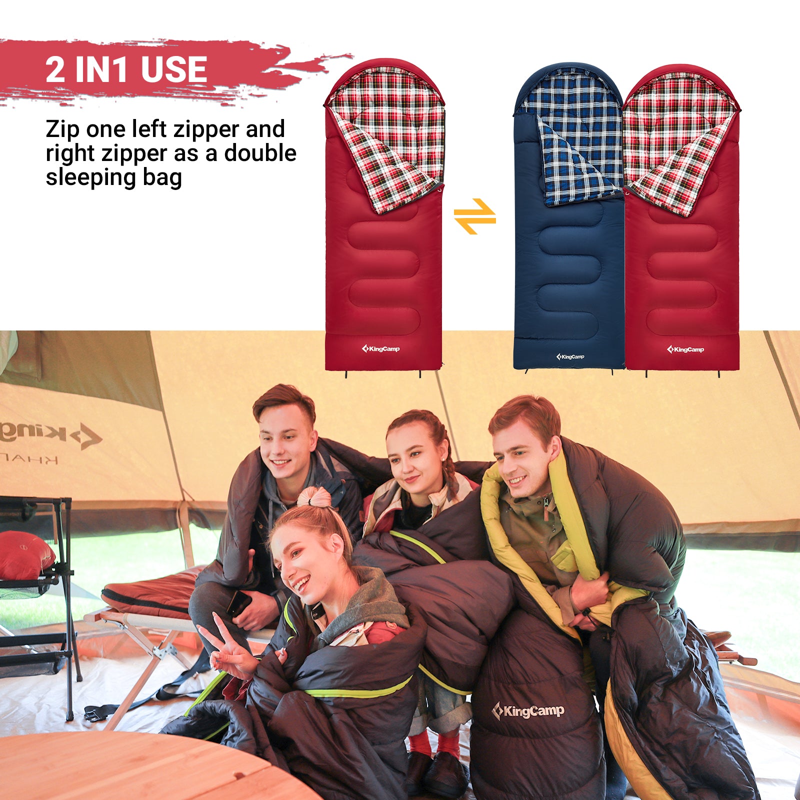 kingcamp-flannel-liner-3-season-sleeping-bag image 5