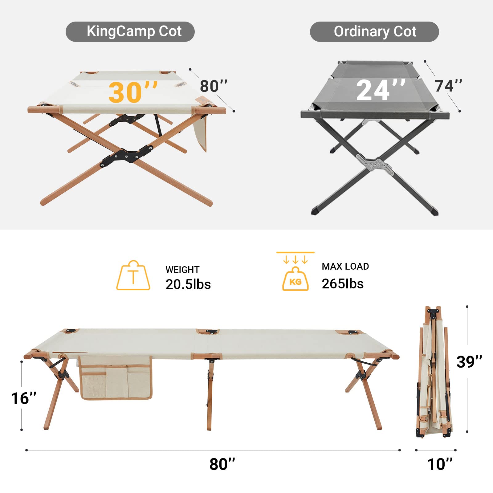 kingcamp-folding-bed-portable-cot-heavy-duty image 2