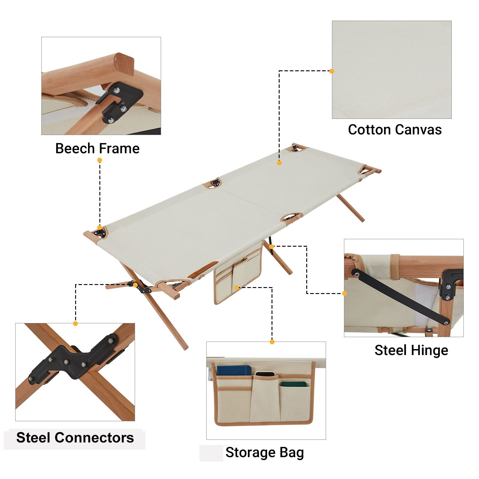 kingcamp-folding-bed-portable-cot-heavy-duty image 3