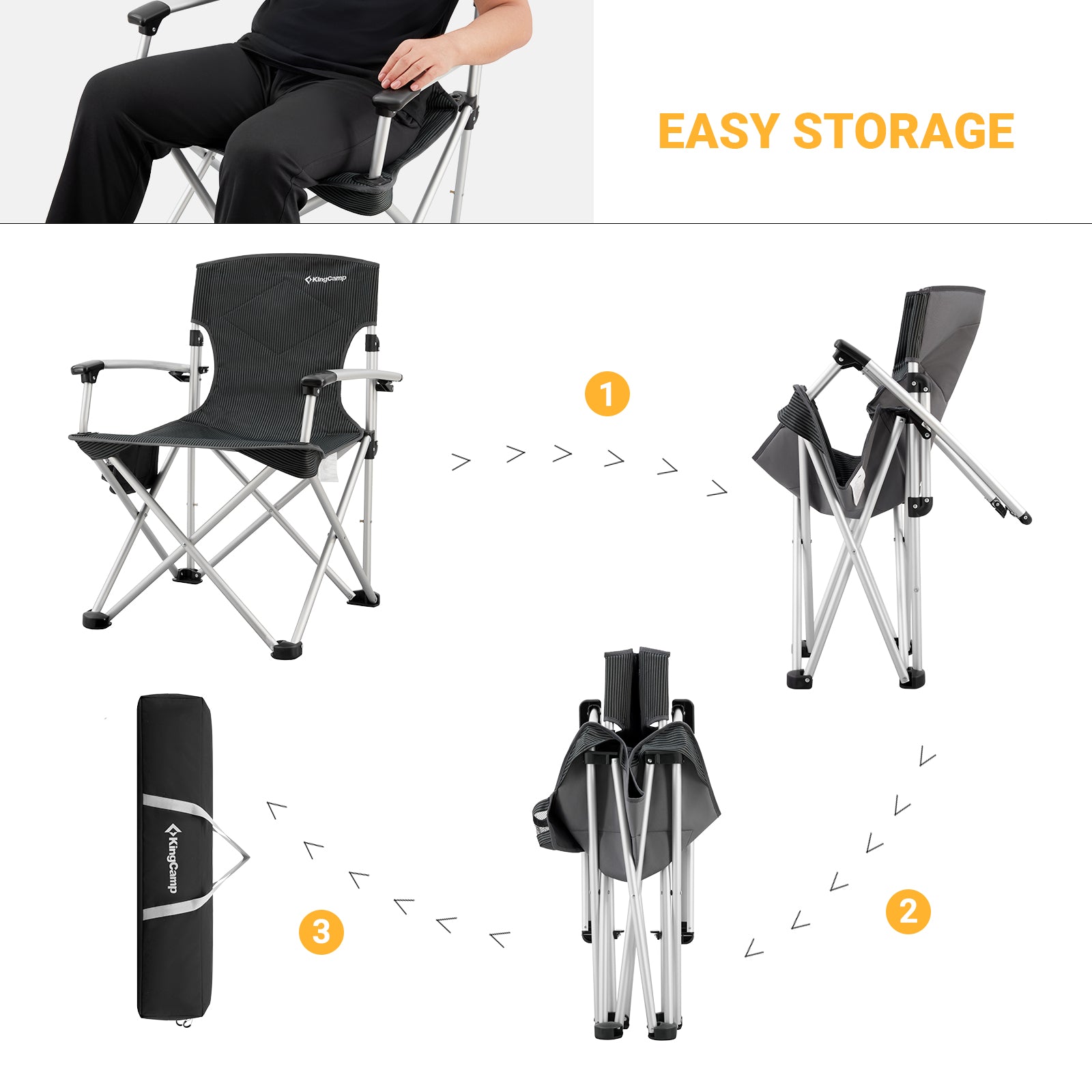 kingcamp-timeless-aluminum-tube-hard-arm-camping-chair-with-lifetime-warranty image 3