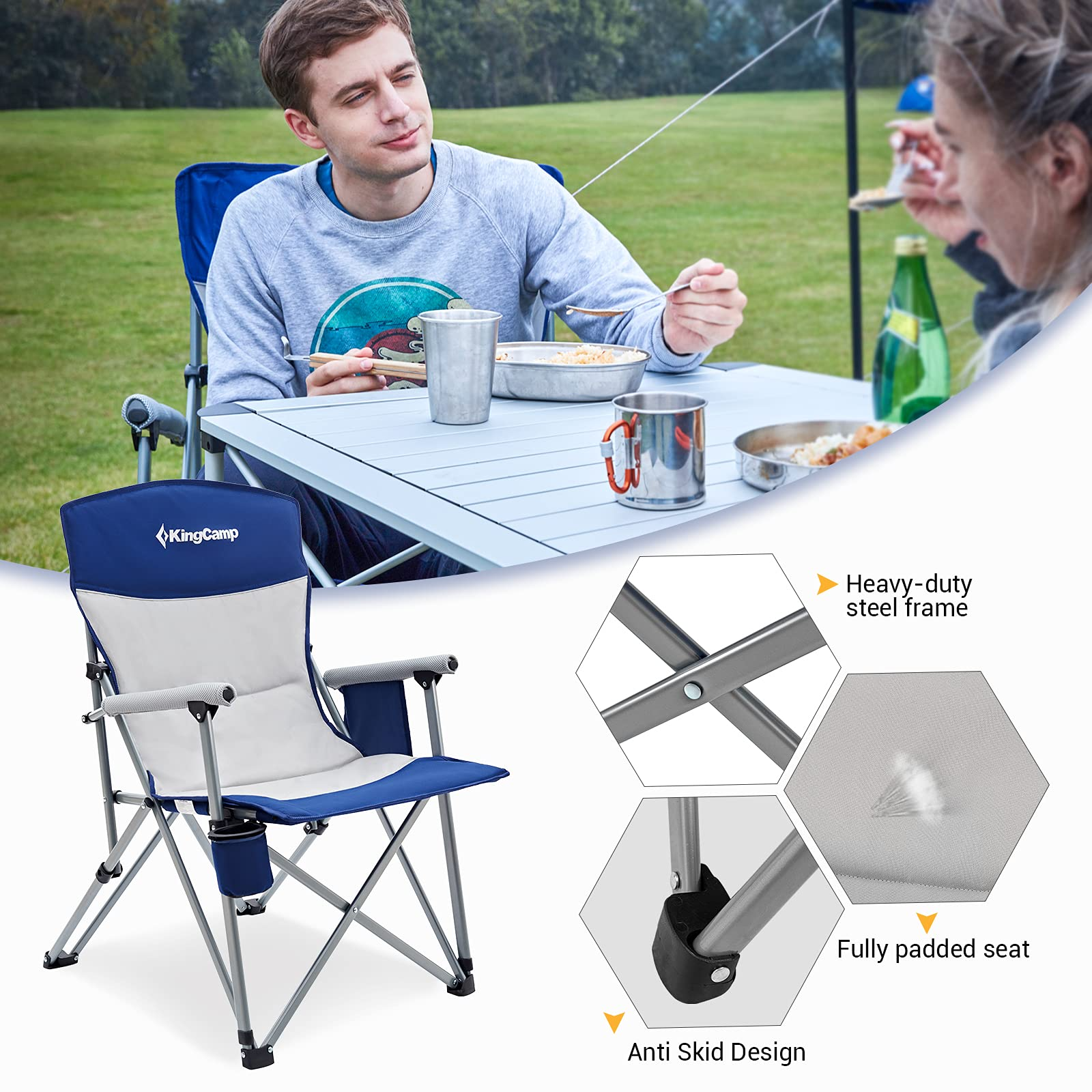 kingcamp-folding-padded-camping-chair-with-high-back-and-cup-holder image 8