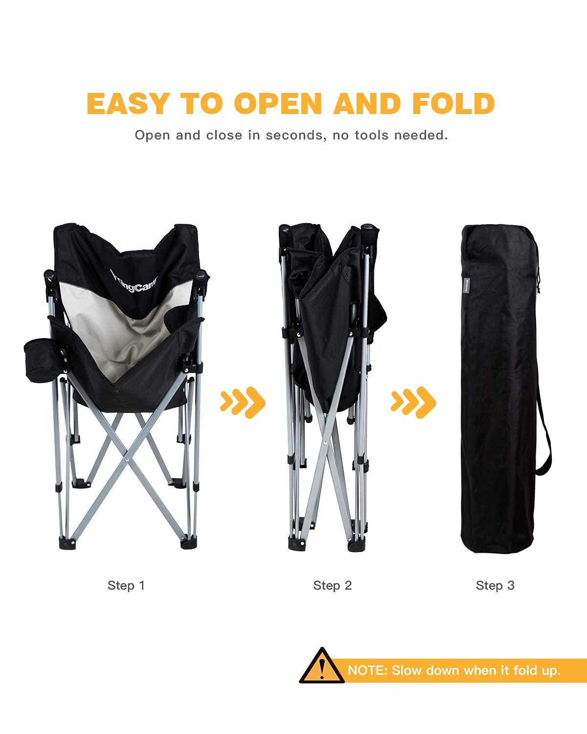kingcamp-folding-padded-camping-chair-with-high-back-and-cup-holder image 4