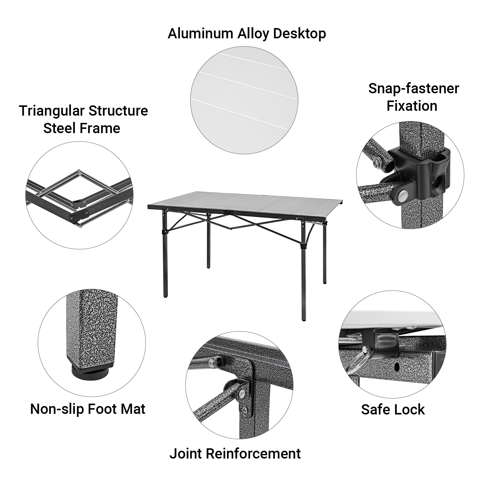 kingcamp-granite-aluminum-folding-table-for-4-6-person-53x27 image 3