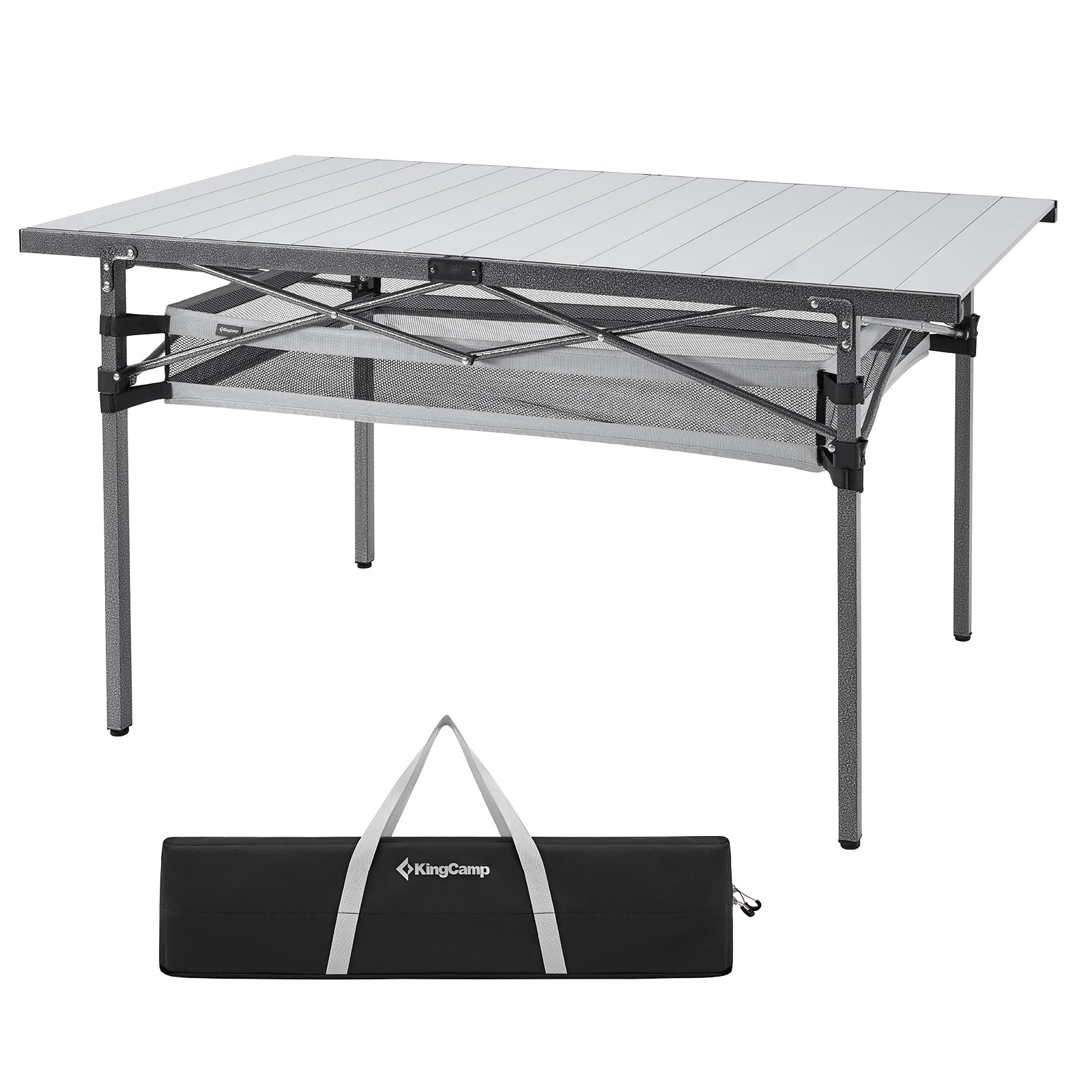 kingcamp-aluminum-roll-up-table-with-storage-layer-53x27 image 2