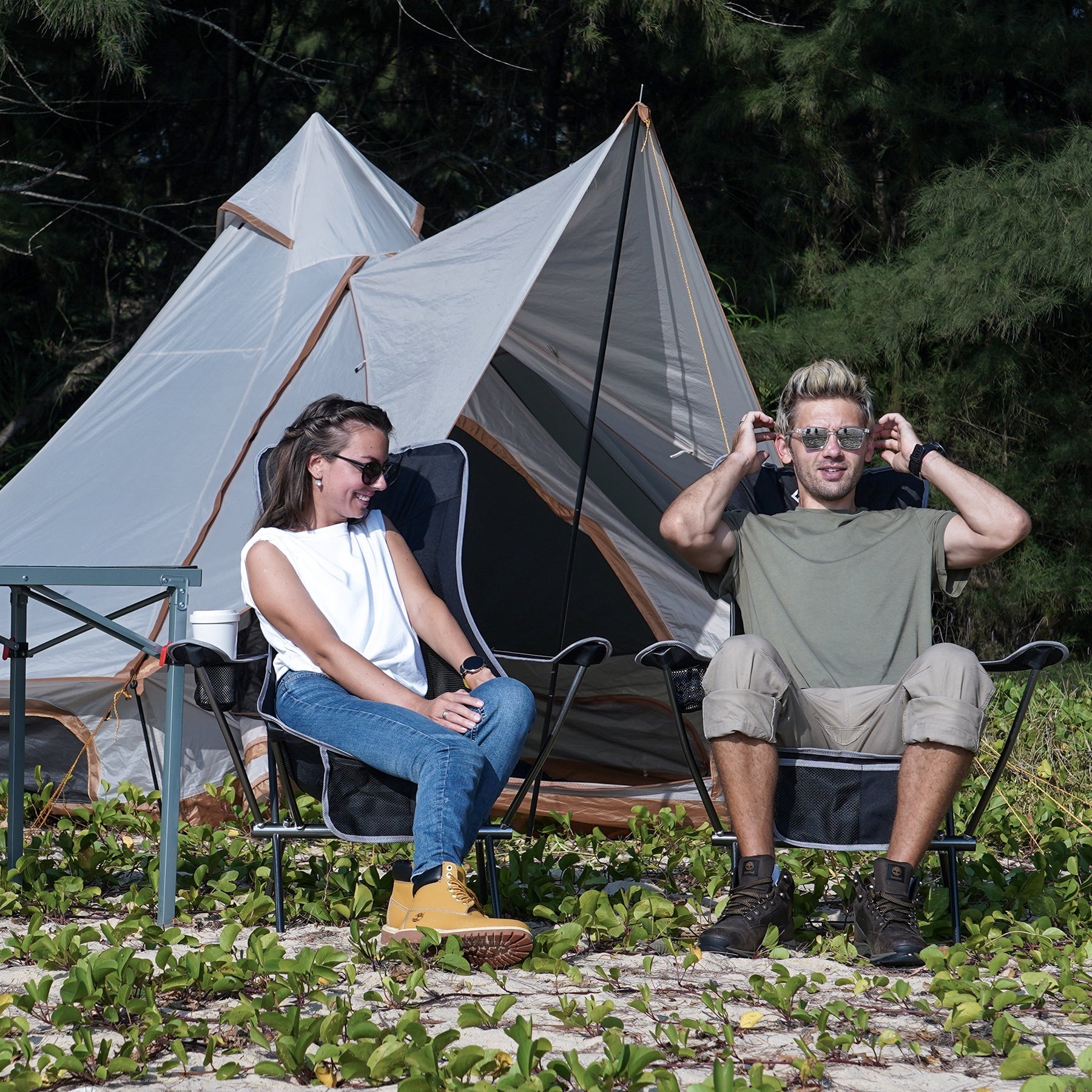 kingcamp-lightweight-highback-camping-chair-khaki image 8