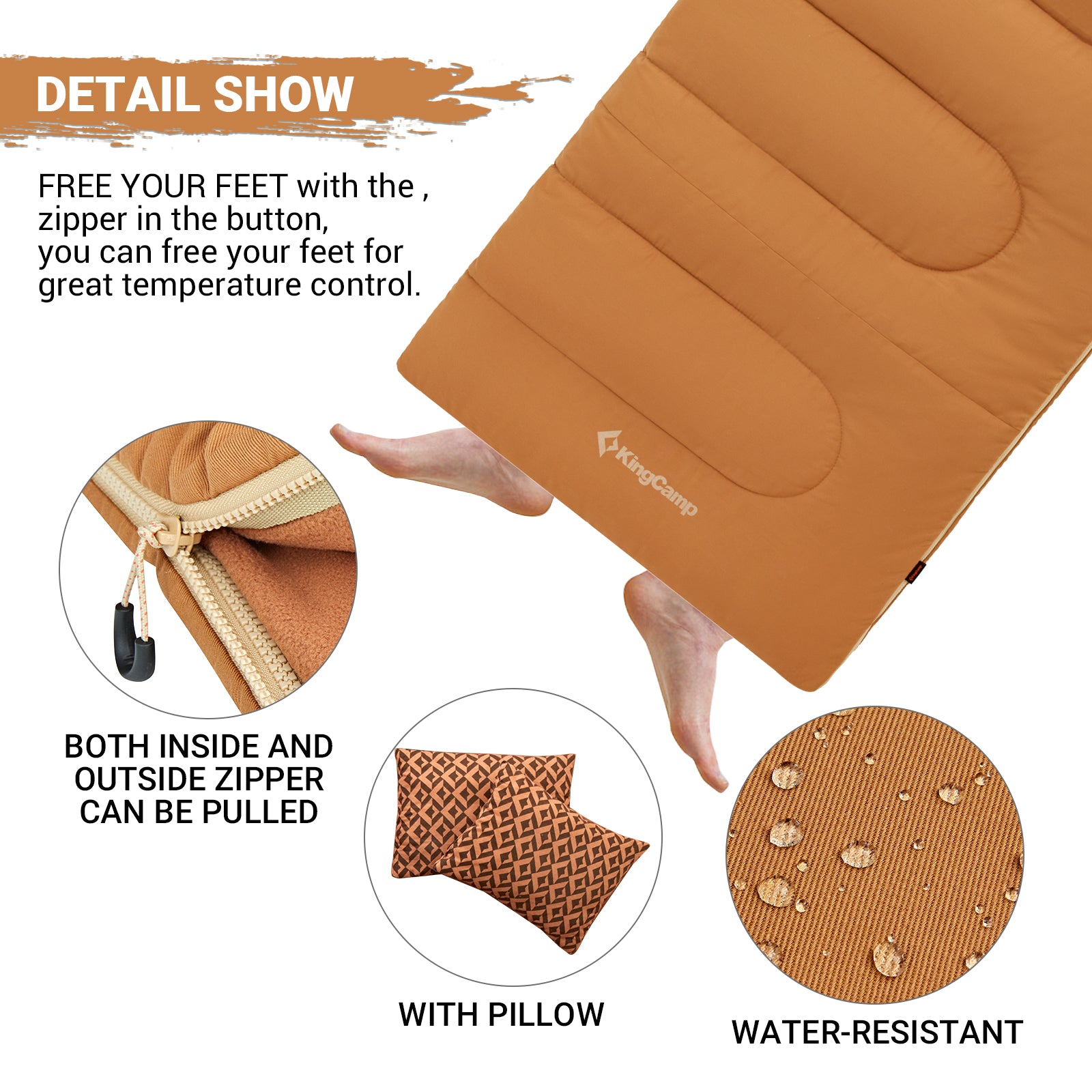 kingcamp-3-in-1-sleeping-bag-with-removable-fleece-liner image 6