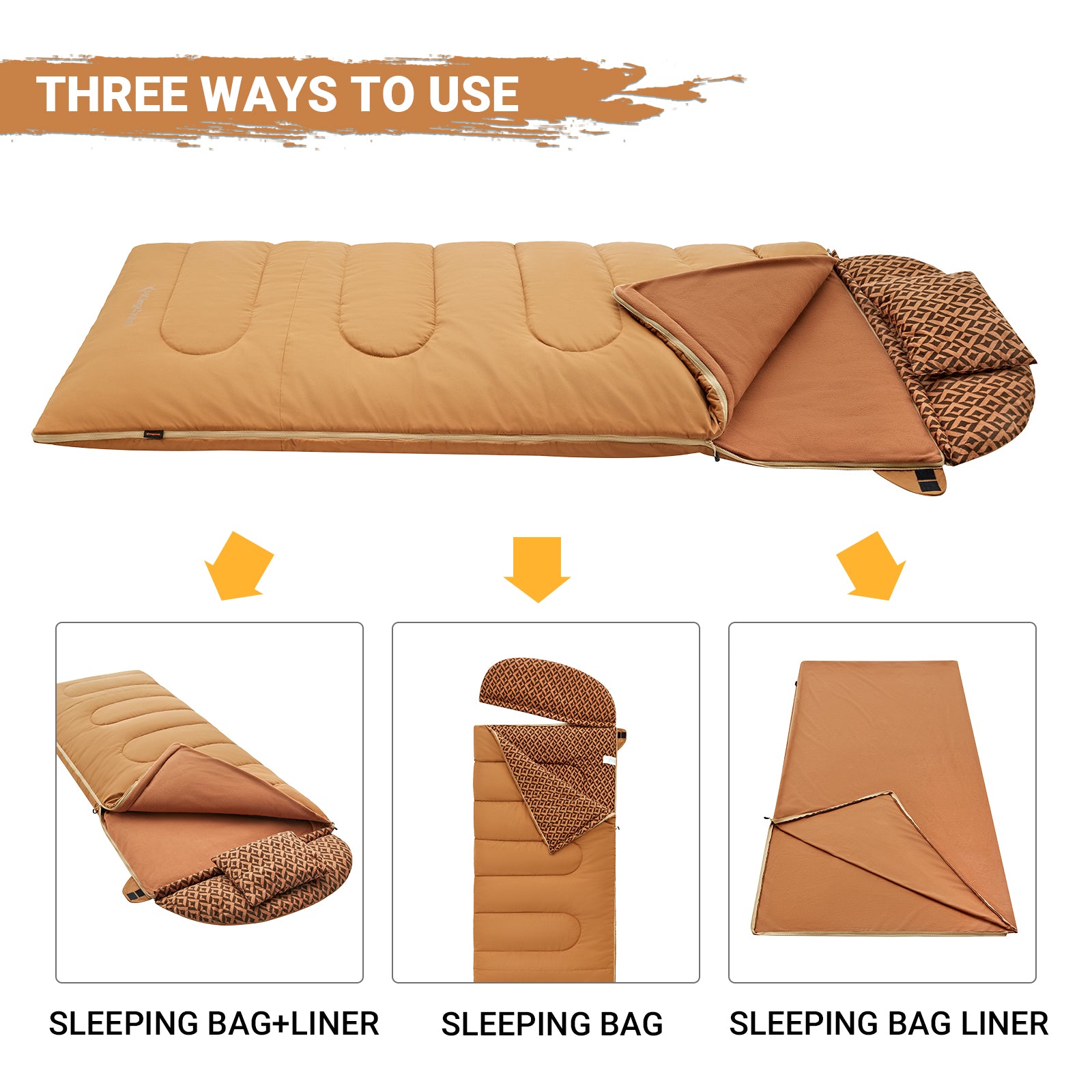 kingcamp-3-in-1-sleeping-bag-with-removable-fleece-liner image 7