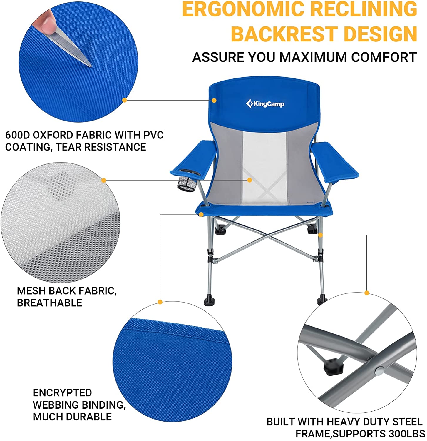 kingcamp-mesh-oversized-camping-chair-with-cup-holder image 6