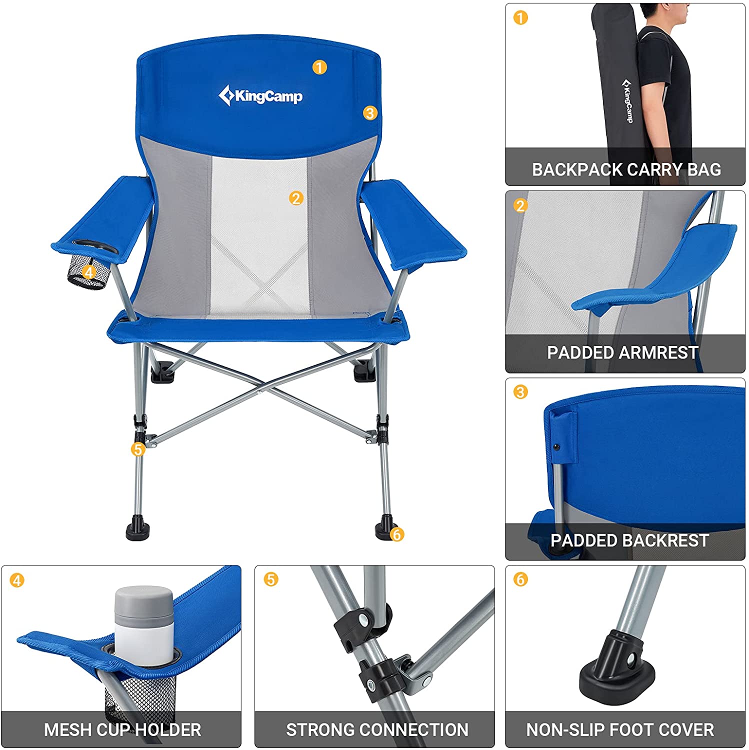 kingcamp-mesh-oversized-camping-chair-with-cup-holder image 8
