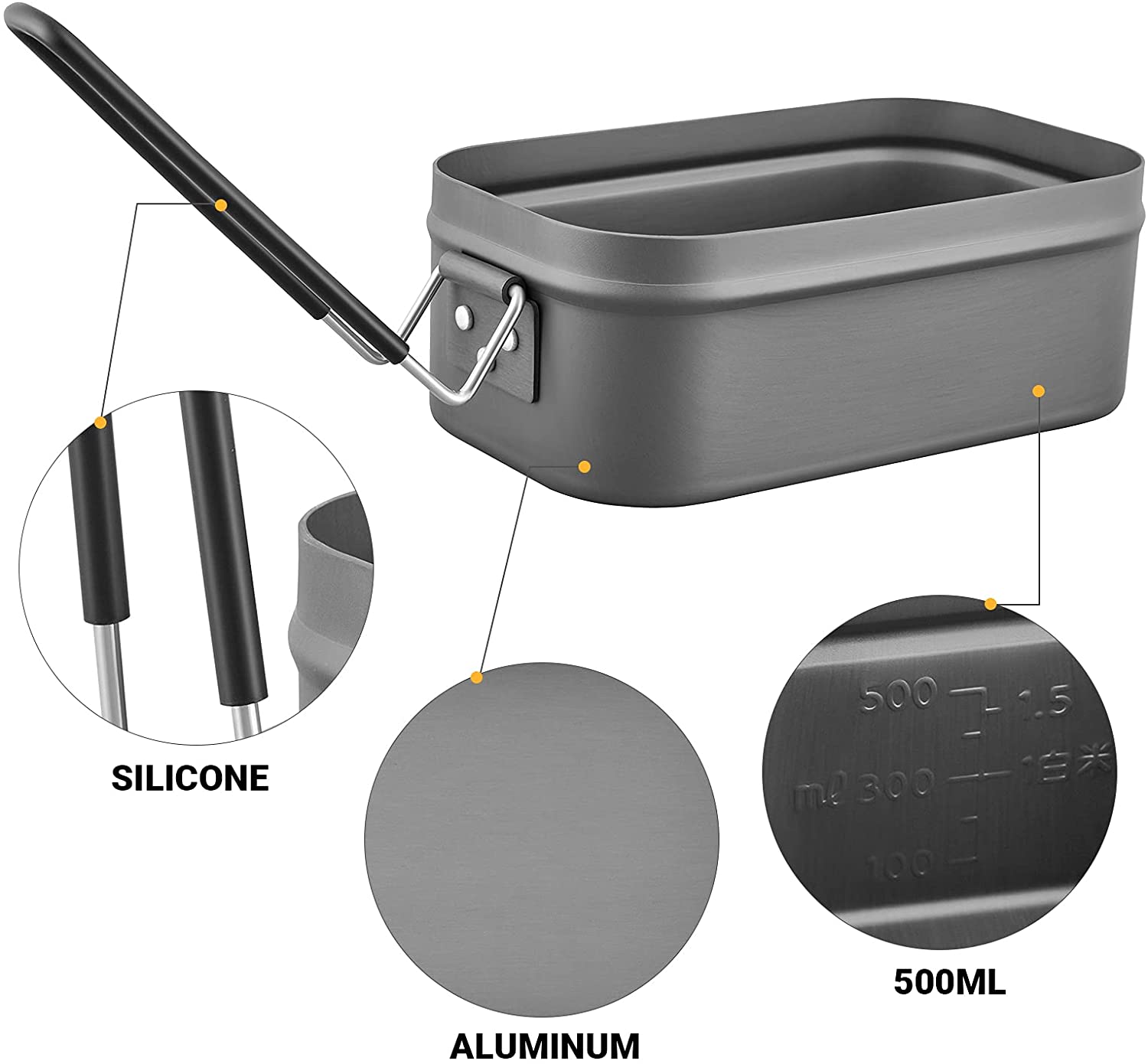 kingcamp-mess-kit-aluminum-camping-cookware-portable-bento-box image 2