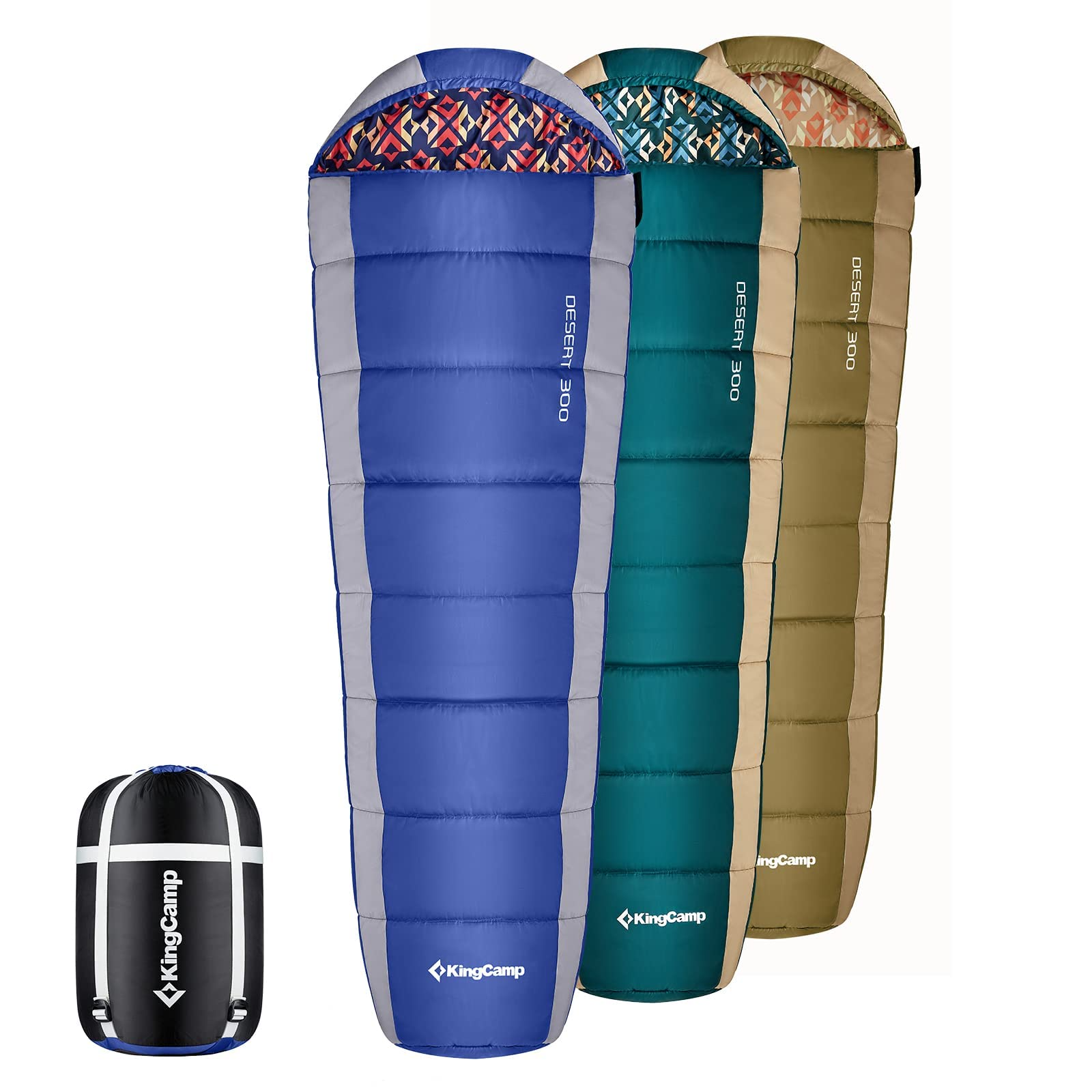 kingcamp-desert-300-mummy-3-season-sleeping-bag-synthetic-insulation image 1