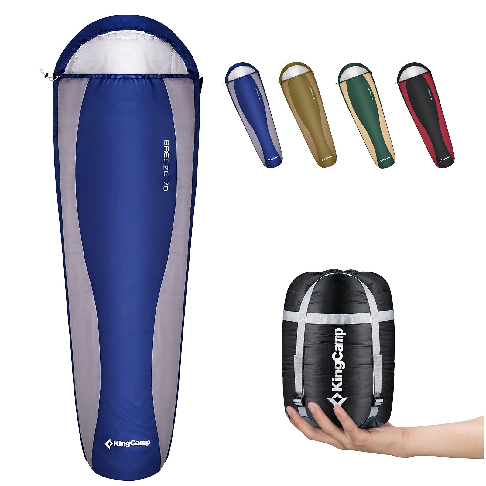 kingcamp-ultralight-mummy-backpacking-sleeping-bag-packable-and-warm image 1