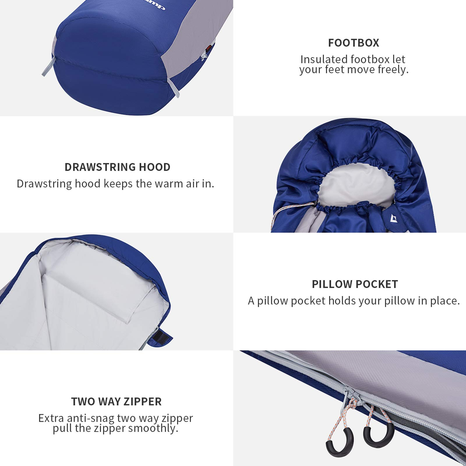 kingcamp-ultralight-mummy-backpacking-sleeping-bag-packable-and-warm image 5