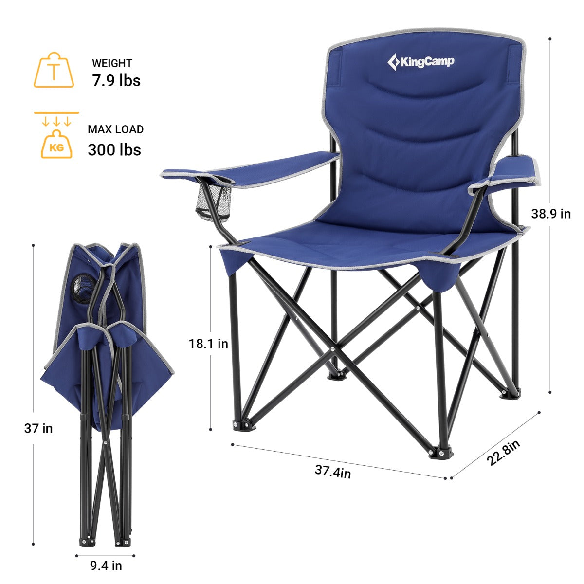 kingcamp-oversized-portable-lawn-chair image 6