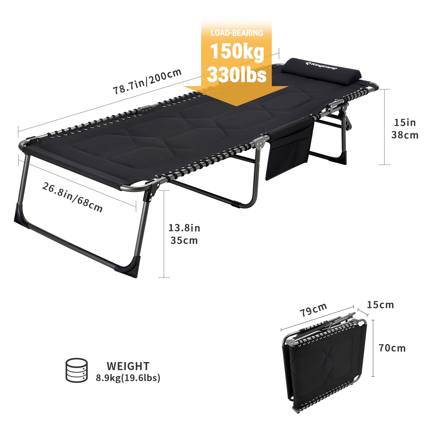 kingcamp-oversize-folding-chaise-lounge-chair image 2