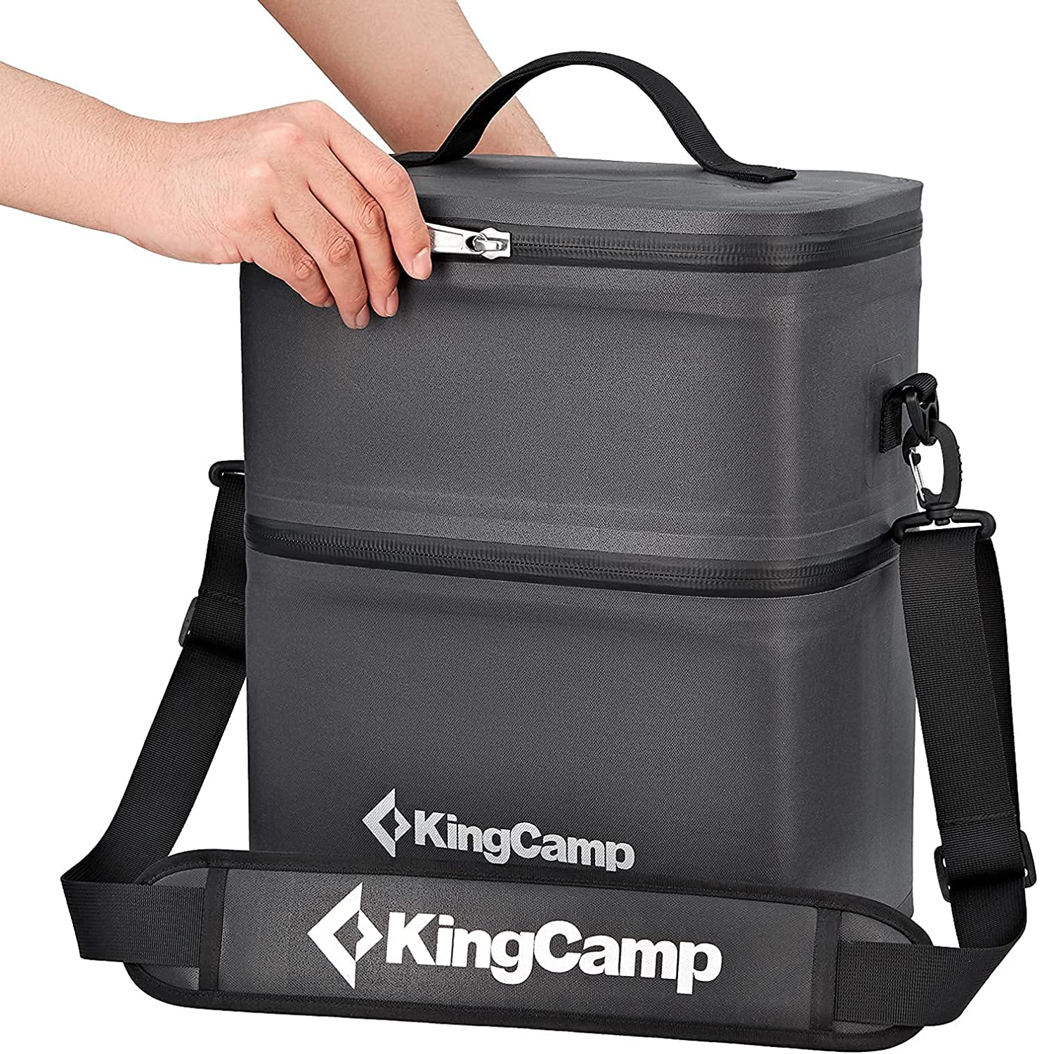 kingcamp-portable-16-cans-double-layer-cooler-bag image 4