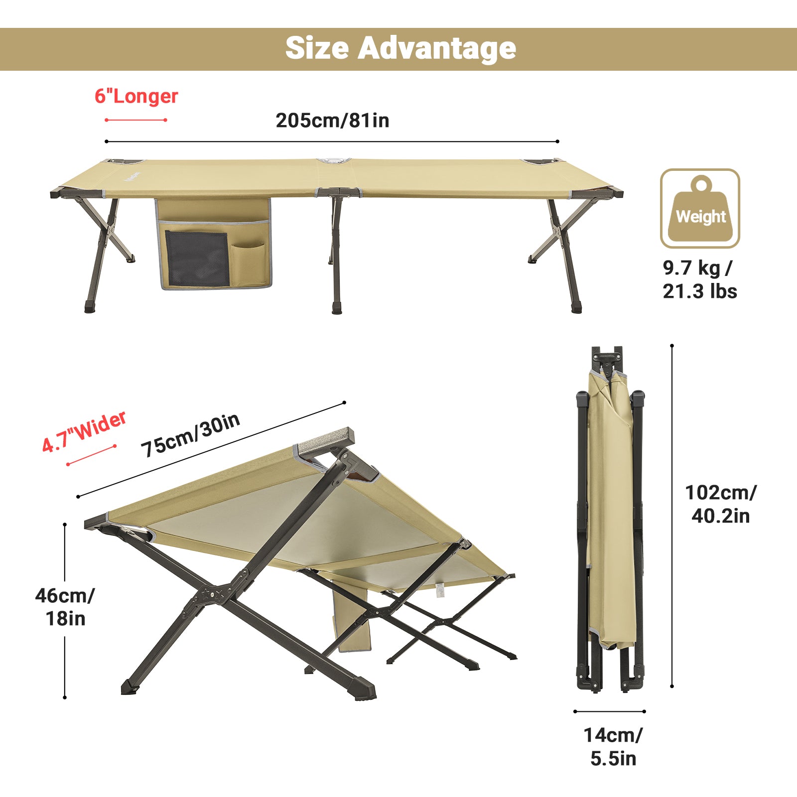 kingcamp-portable-camping-heavy-duty-cot-extra-long-wide image 4