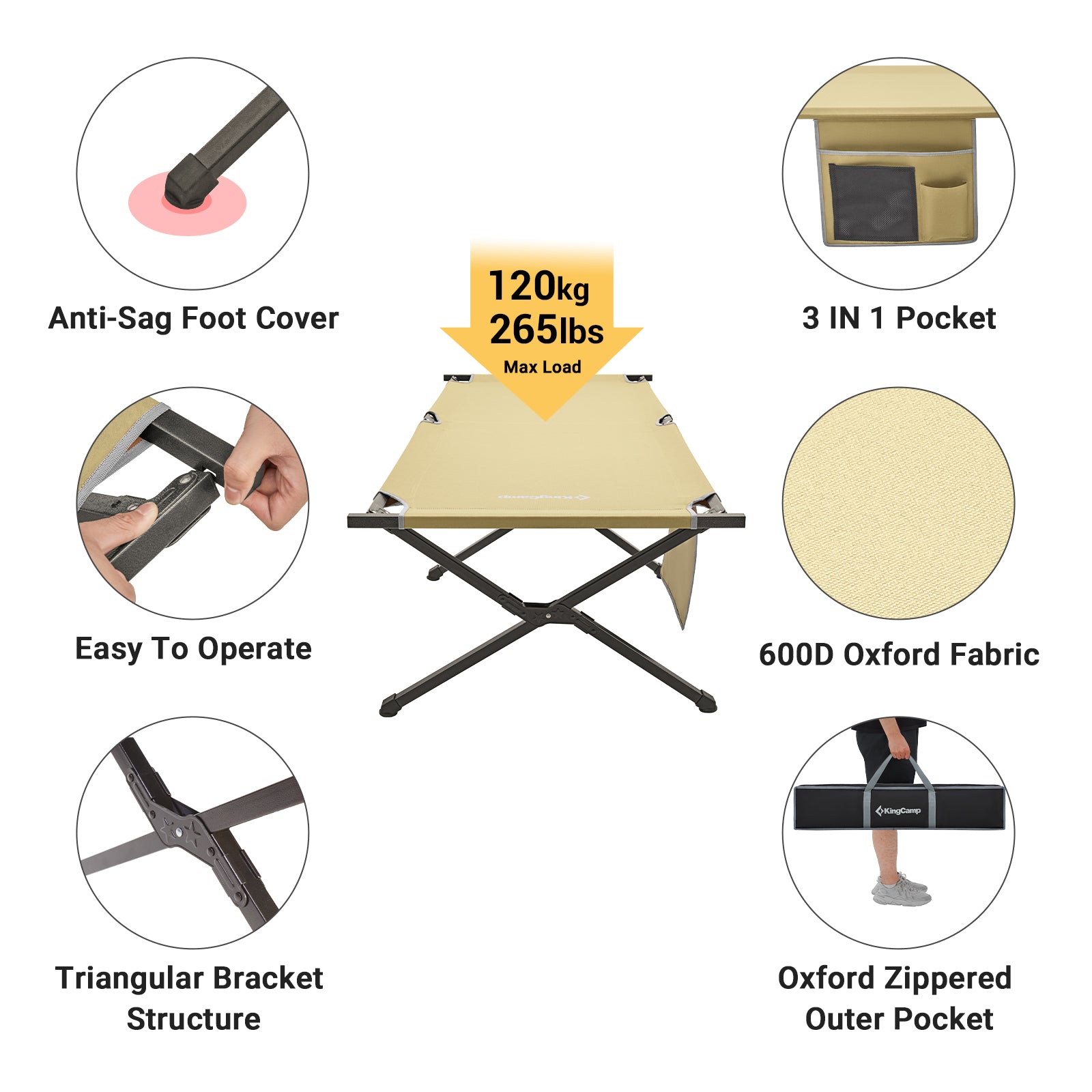 kingcamp-portable-camping-heavy-duty-cot-extra-long-wide image 6