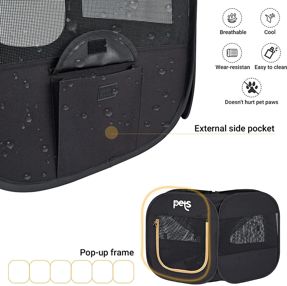 kingcamp-pets-portable-pet-playpen-folding-dog-kennel-tent image 4