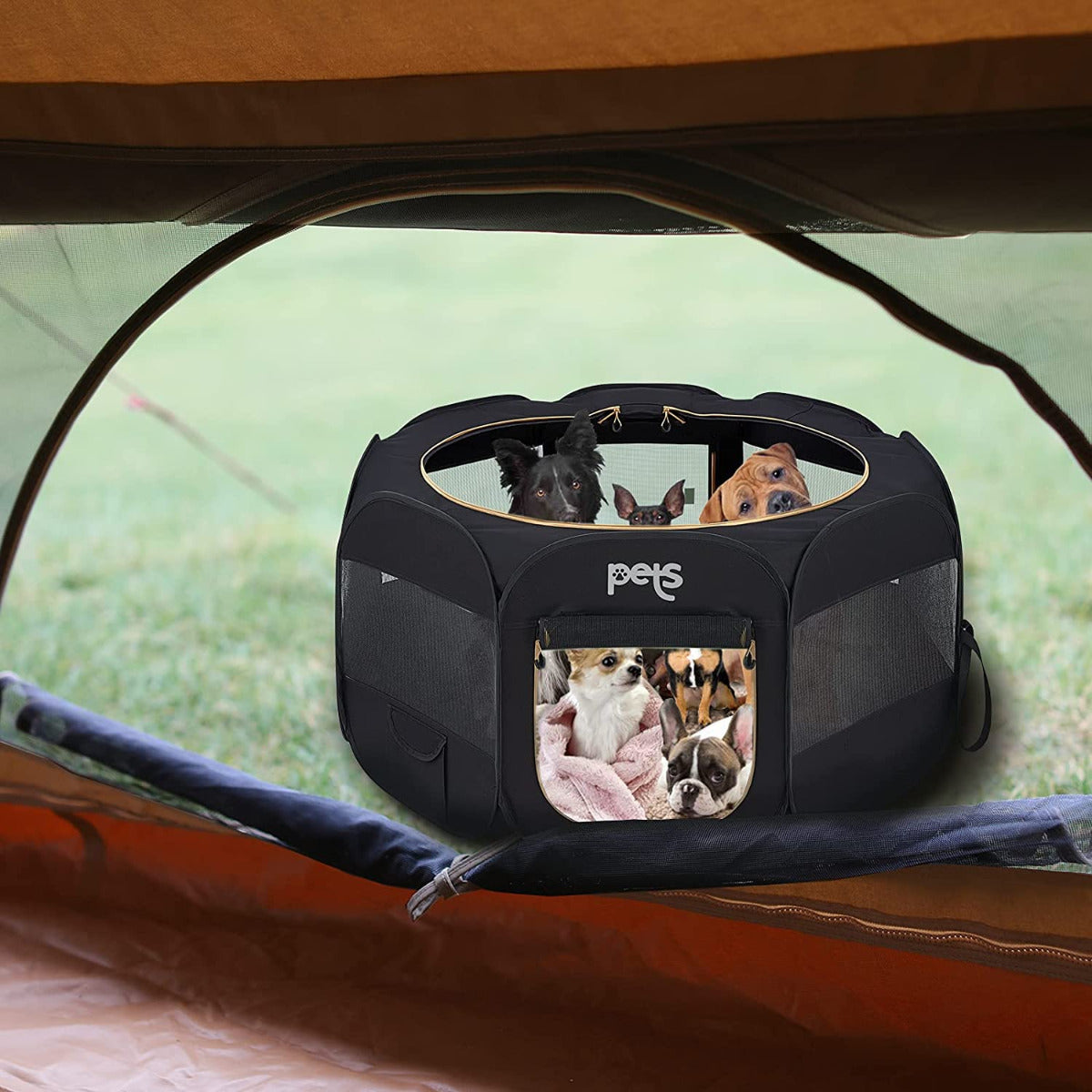 kingcamp-pets-portable-pet-playpen-folding-dog-kennel-tent image 7