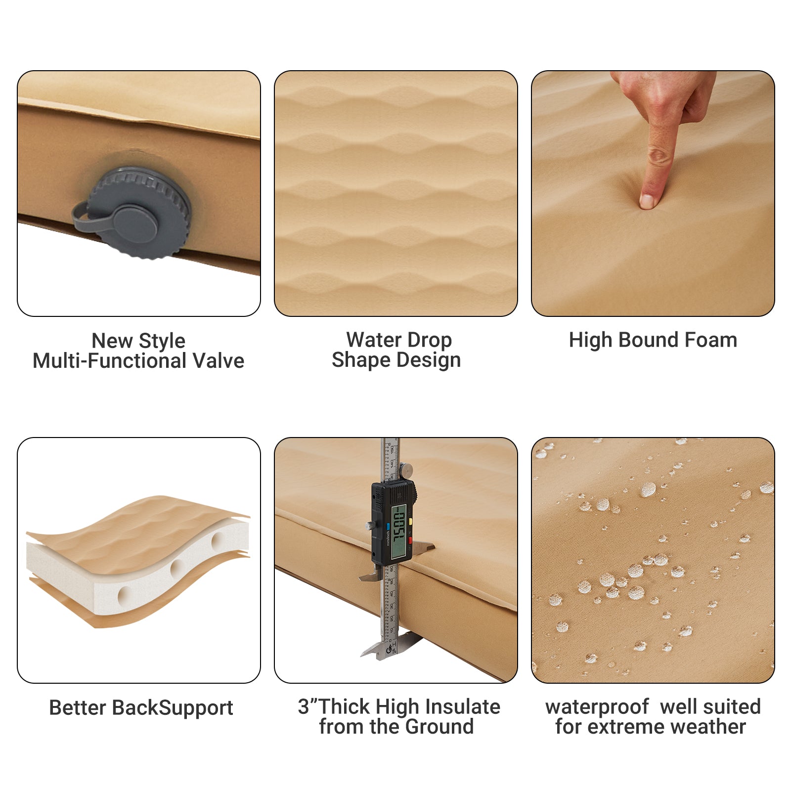 kingcamp-khaki-single-3d-self-inflating-sleeping-mattress-3-thick image 5