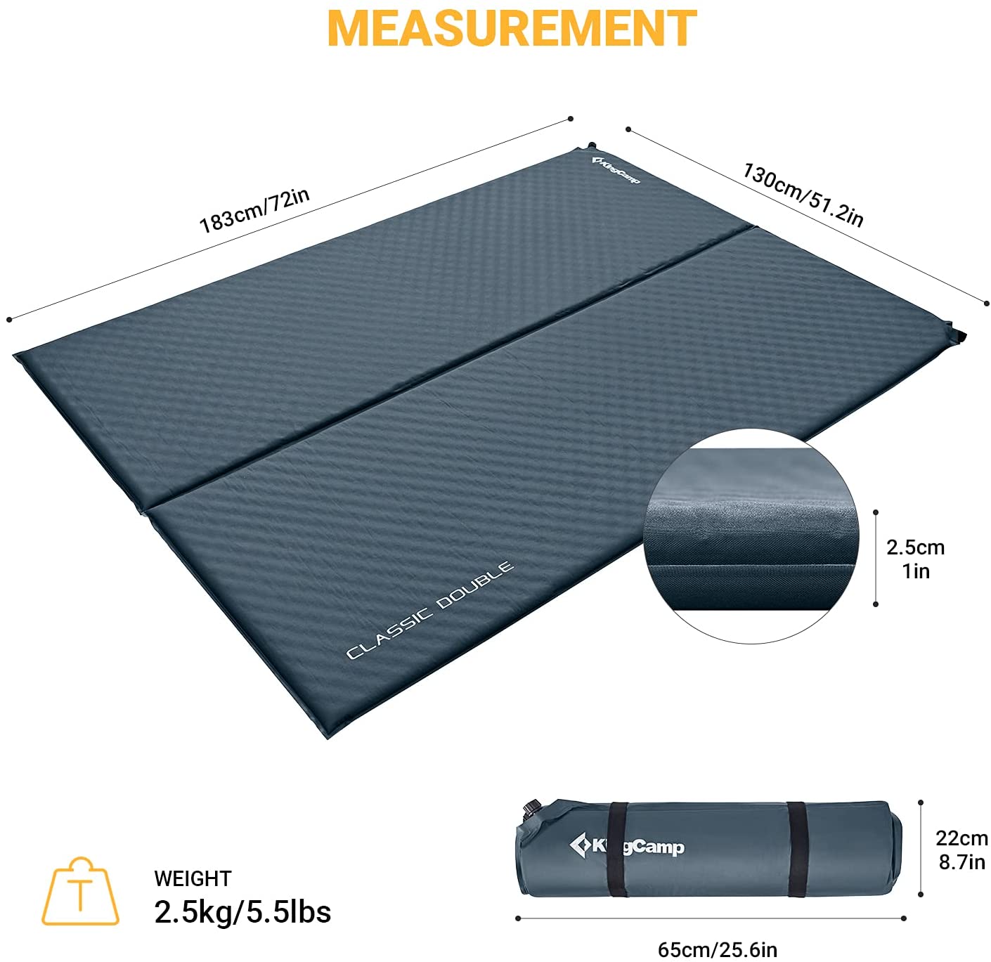 kingcamp-self-inflating-double-ultralight-sleeping-mat image 2
