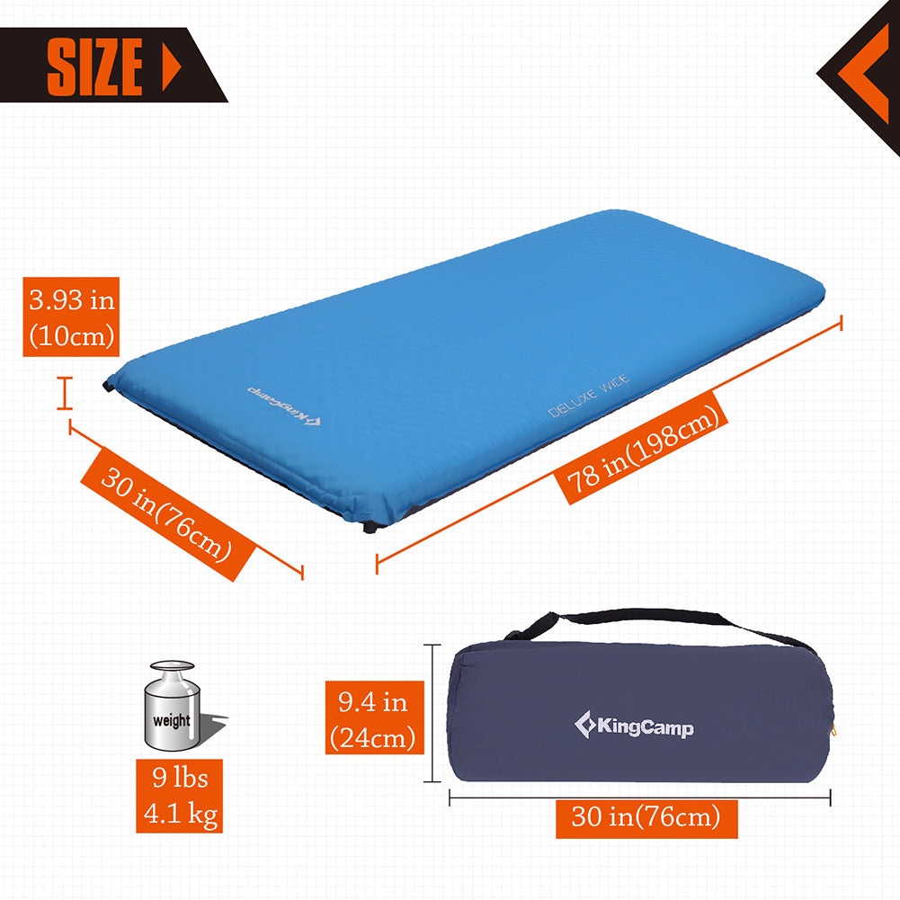 kingcamp-deluxe-series-single-self-inflating-wide-sleeping-pad image 3