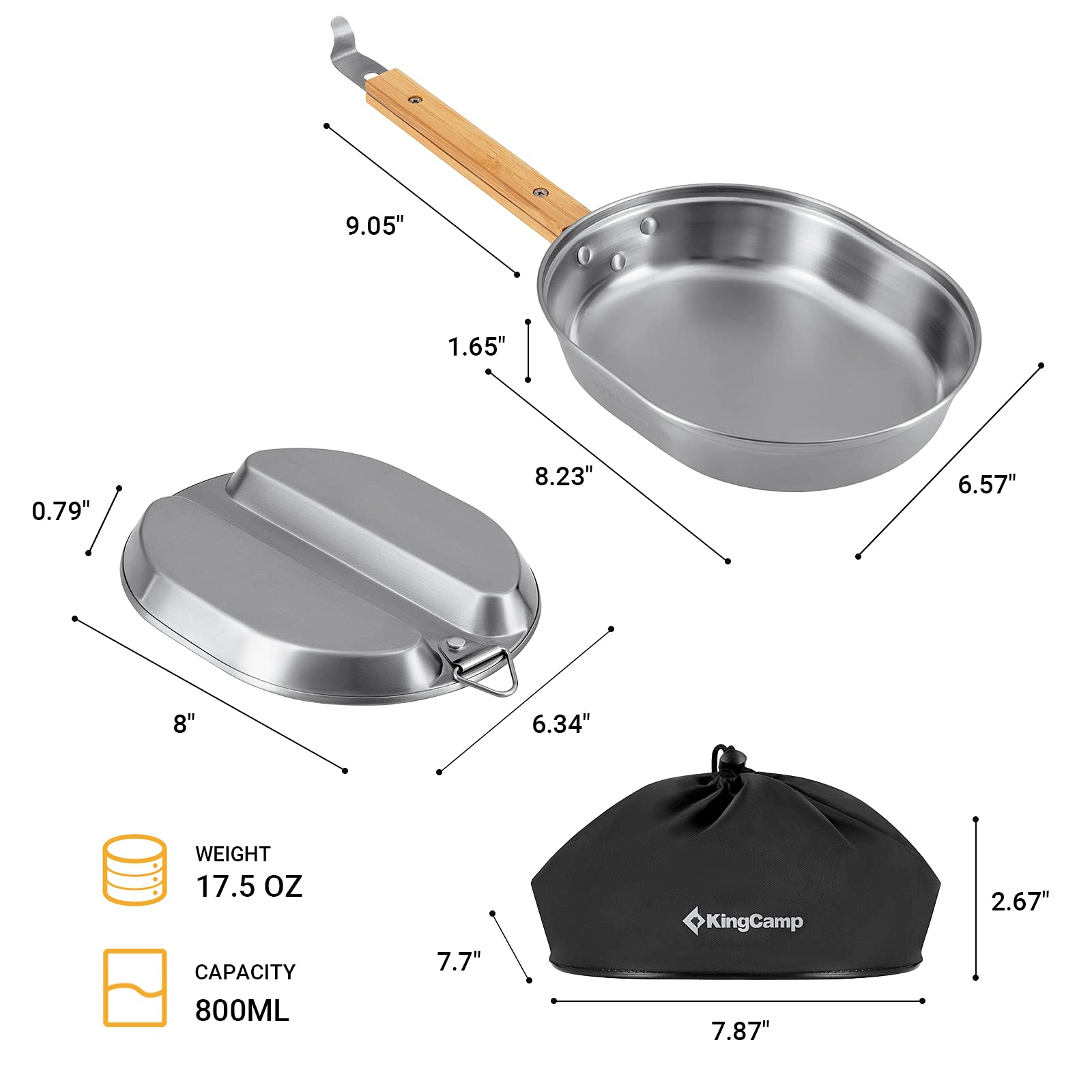 kingcamp-stainless-steel-portable-food-container-cookware image 2