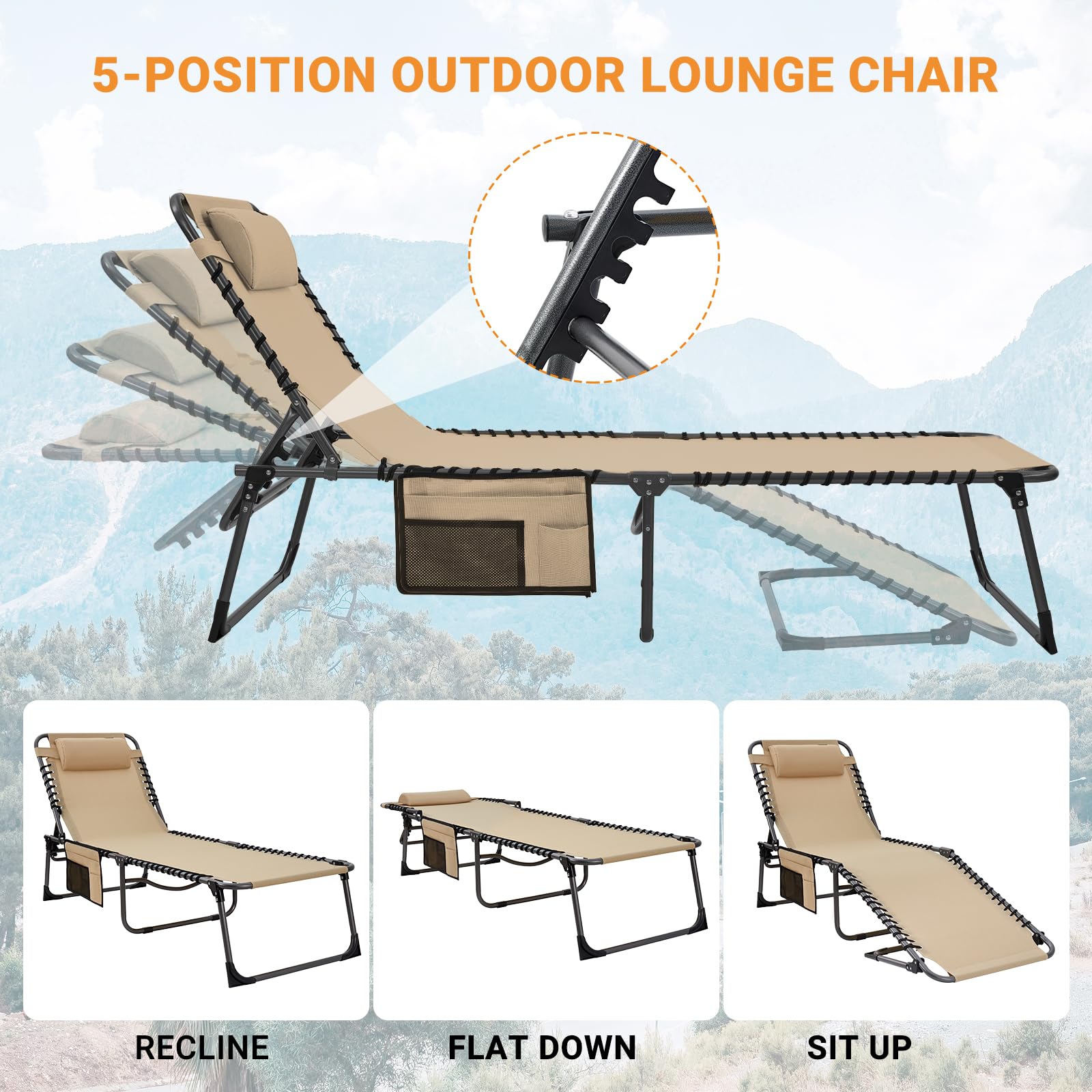 kingcamp-4-position-folding-chaise-lounge-chair image 4