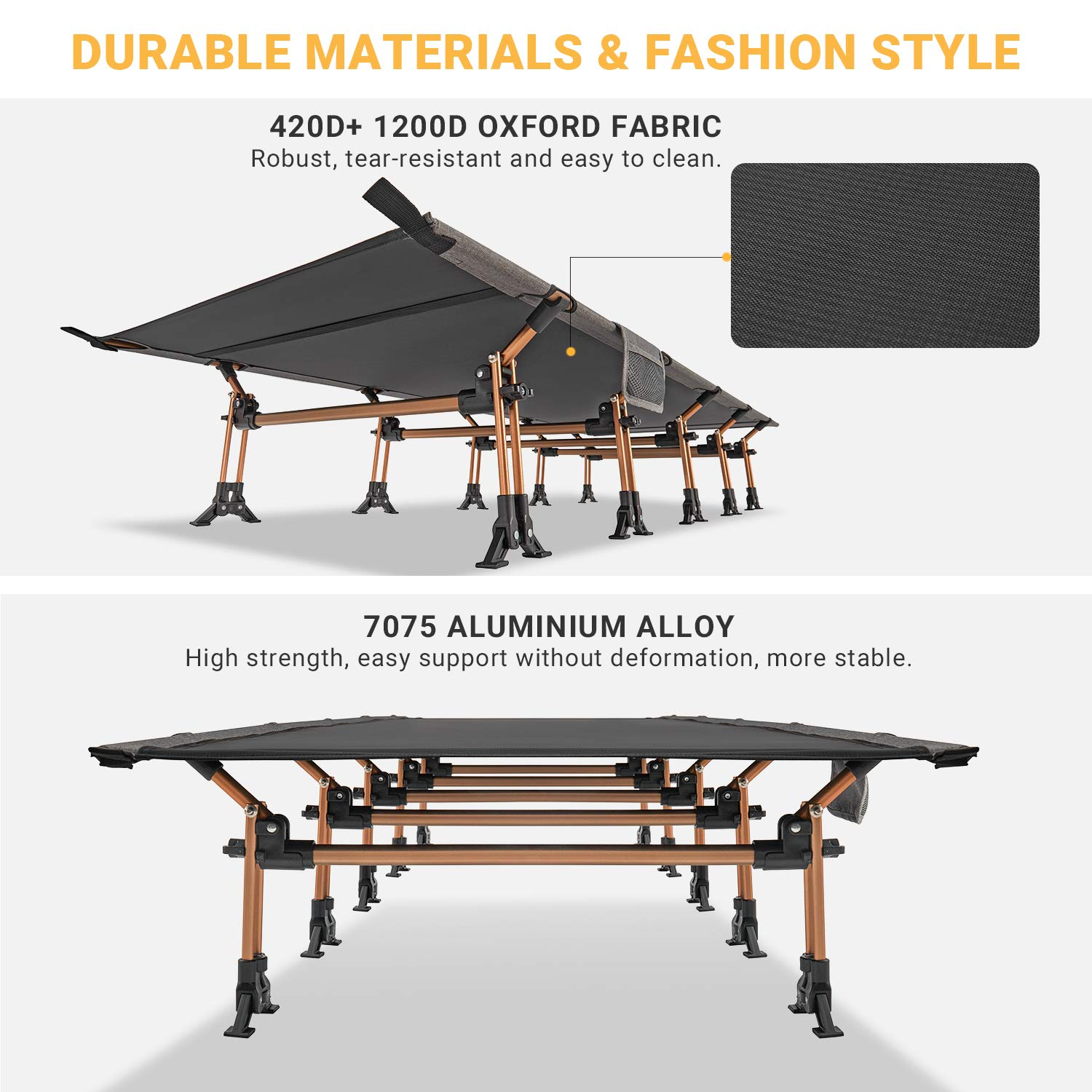 kingcamp-compact-folding-camping-cot-heavy-duty image 4