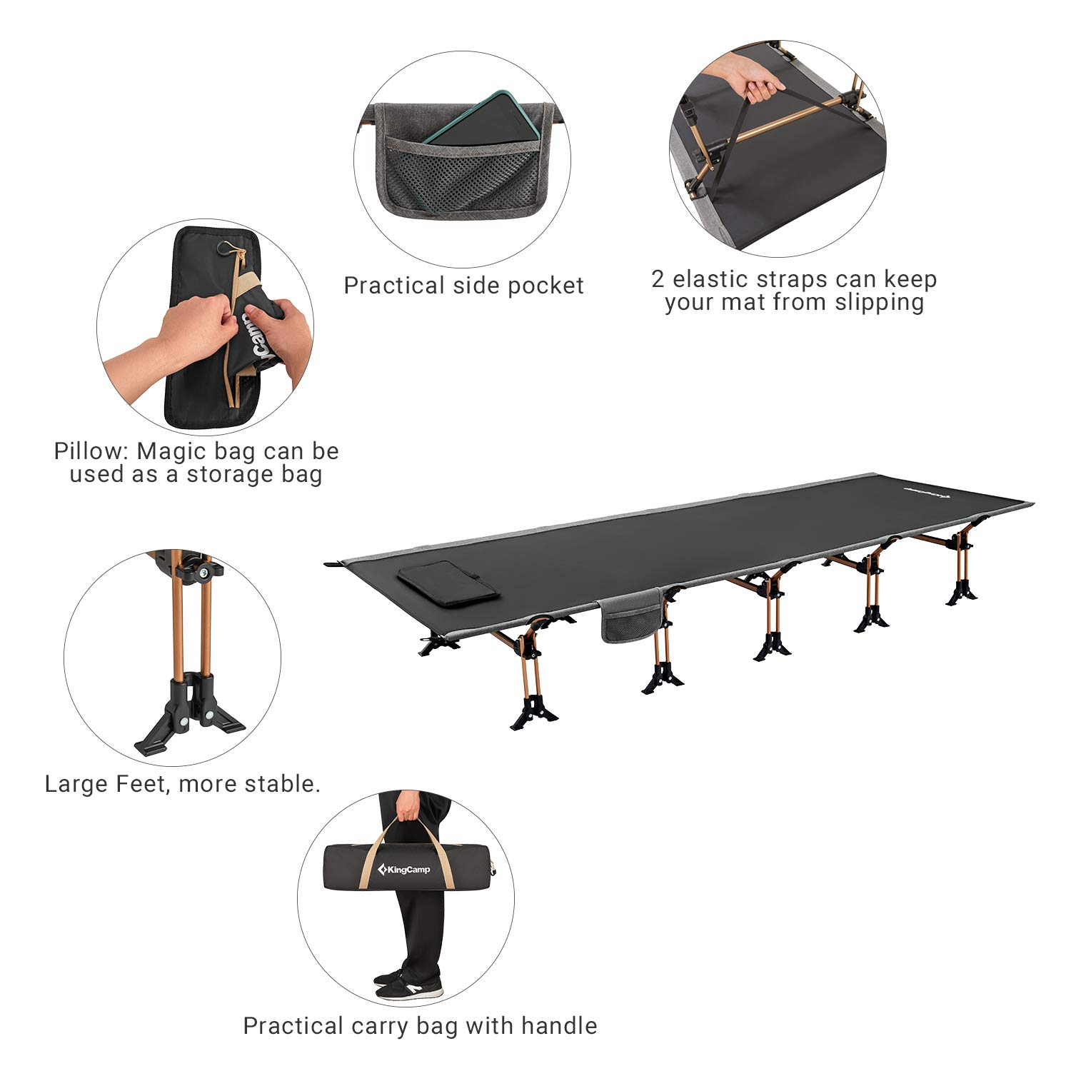 kingcamp-compact-folding-camping-cot-heavy-duty image 5