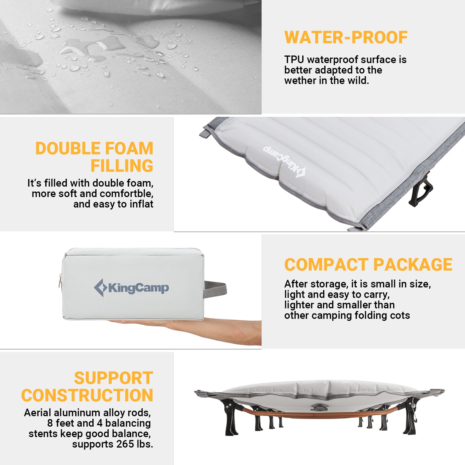 kingcamp-ultralight-oversized-folding-camping-cot-with-air-mattress image 5