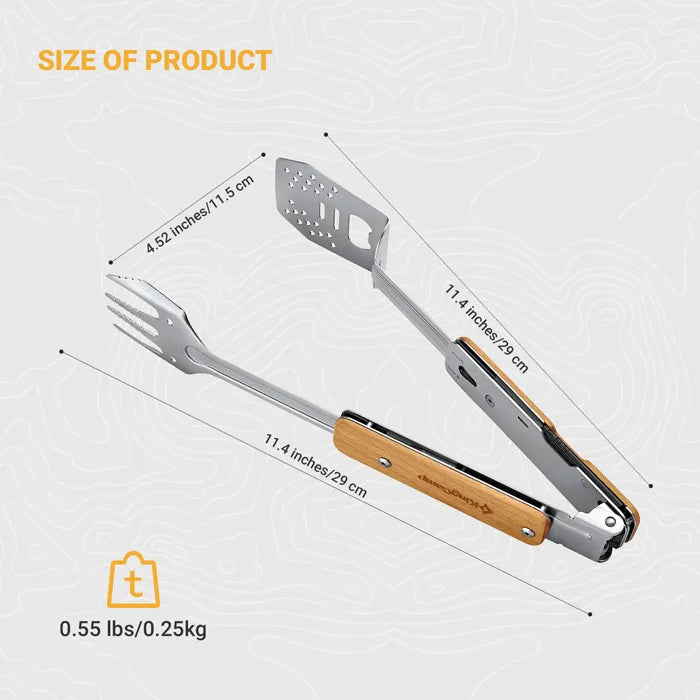 kingcamp-skywalker-multi-tool-bbq-tongs-with-folding-clamp image 3