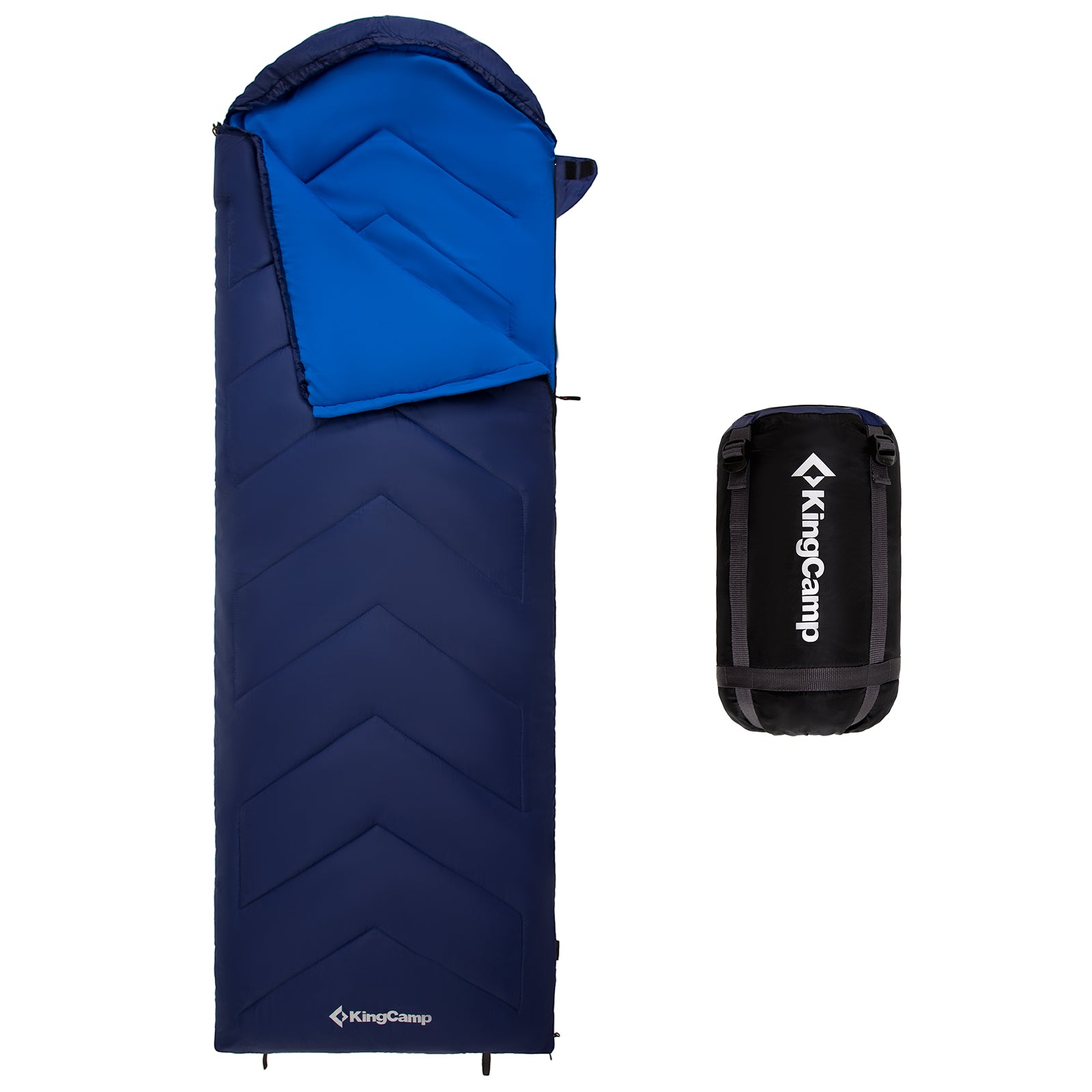 kingcamp-huron-250-hooded-rectangular-sleeping-bag-single image 1