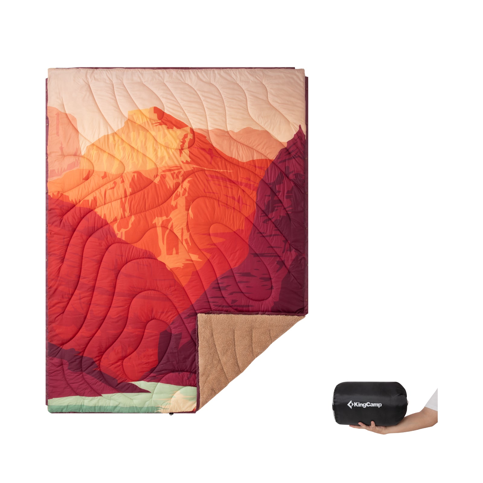 kingcamp-printed-sherpa-fleece-camping-blanket image 2