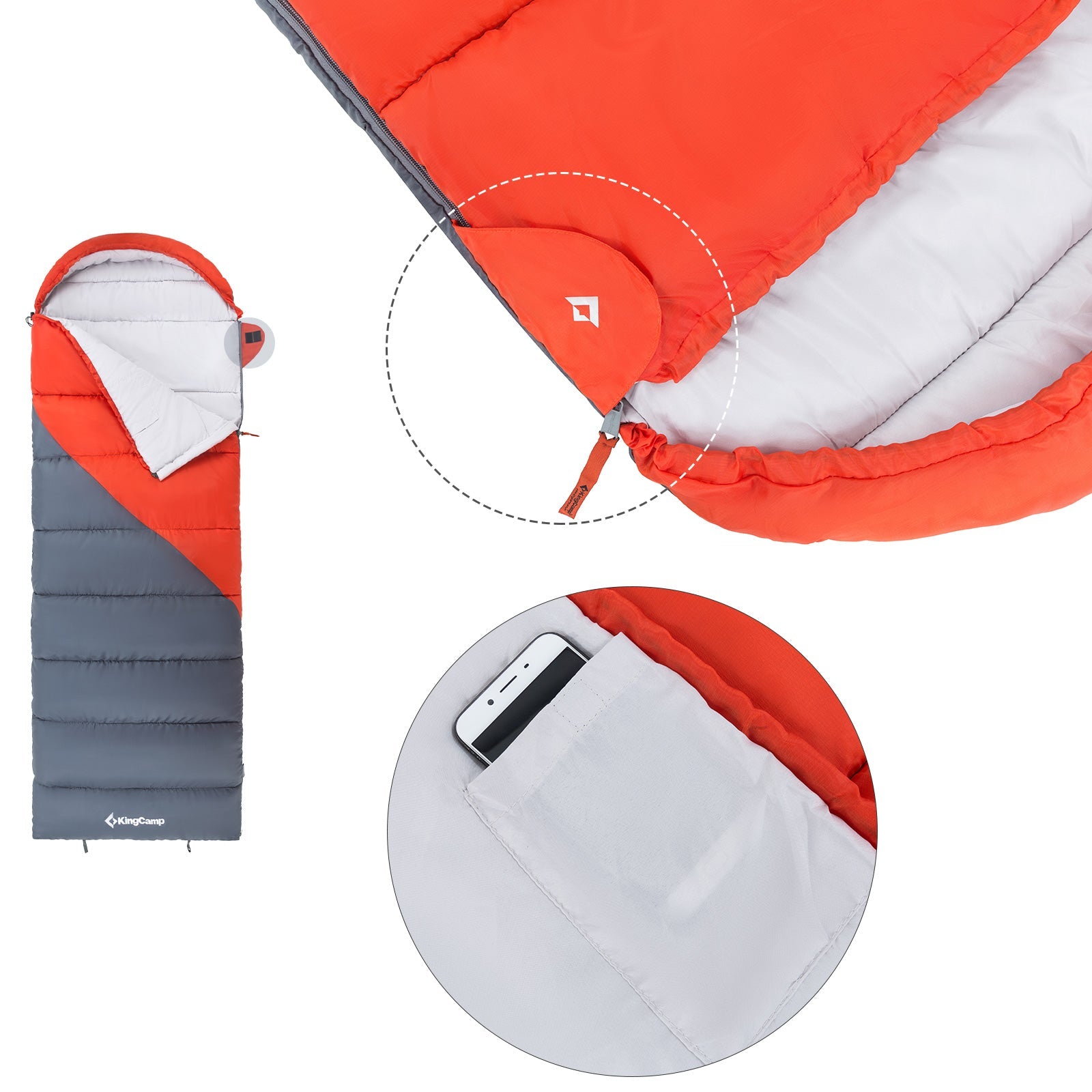kingcamp-valley-330-hooded-rectangular-sleeping-bag image 6