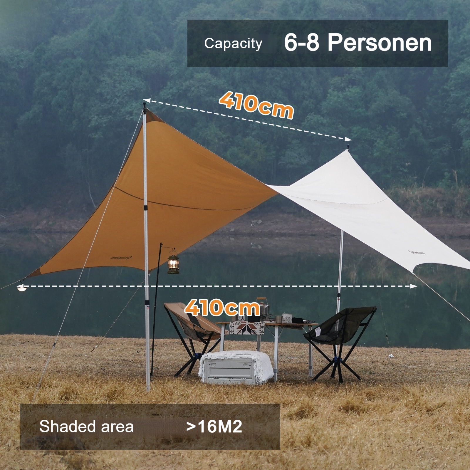 kingcamp-hexagonal-large-camping-tent-tarp-sun-shelter-and-rain-cover image 3