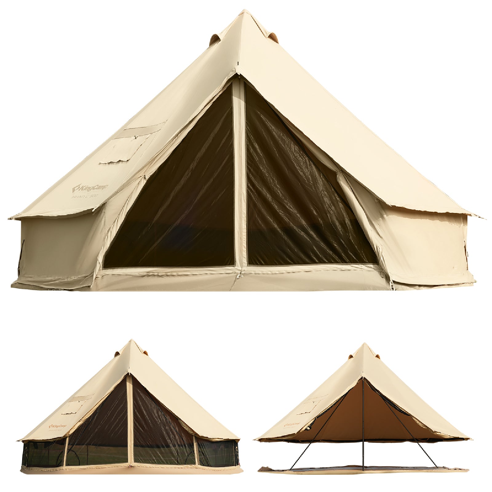 kingcamp-khan-c-400-500-4-season-bell-tent-poly-cotton-glamping-tent image 4