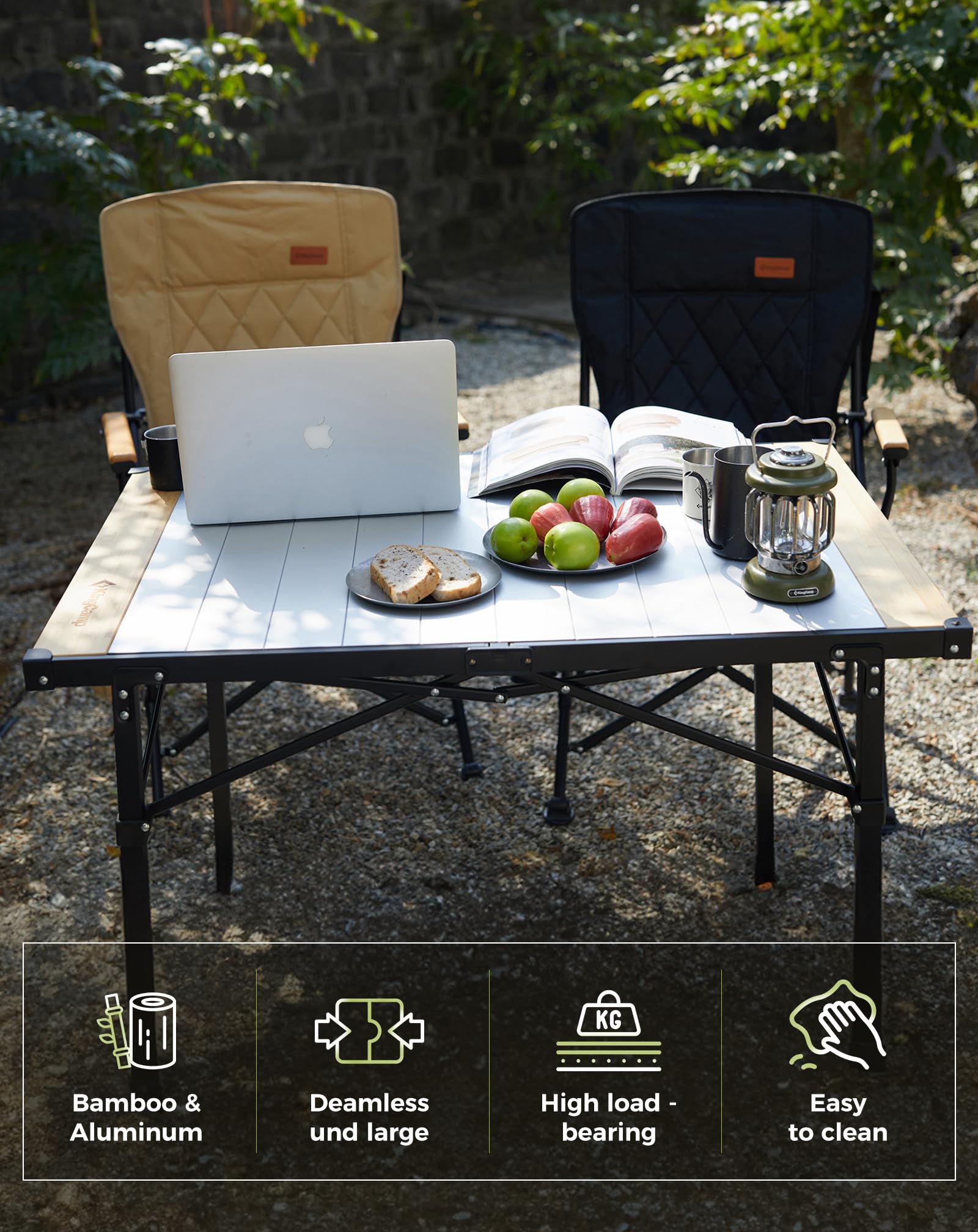 kingcamp-granite-pro-m-folding-aluminum-table-40x27-roll-top-camp-table-with-bam image 4