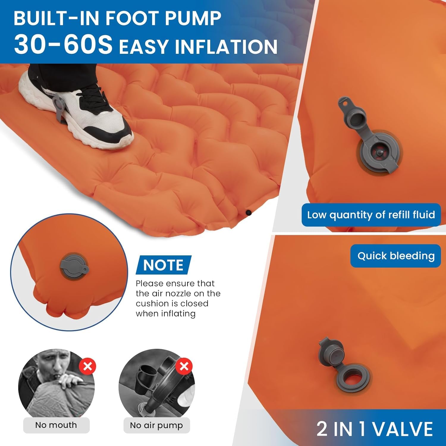 kingcamp-ultralight-self-inflating-sleeping-pad-with-built-in-foot-pump-and-pill image 6