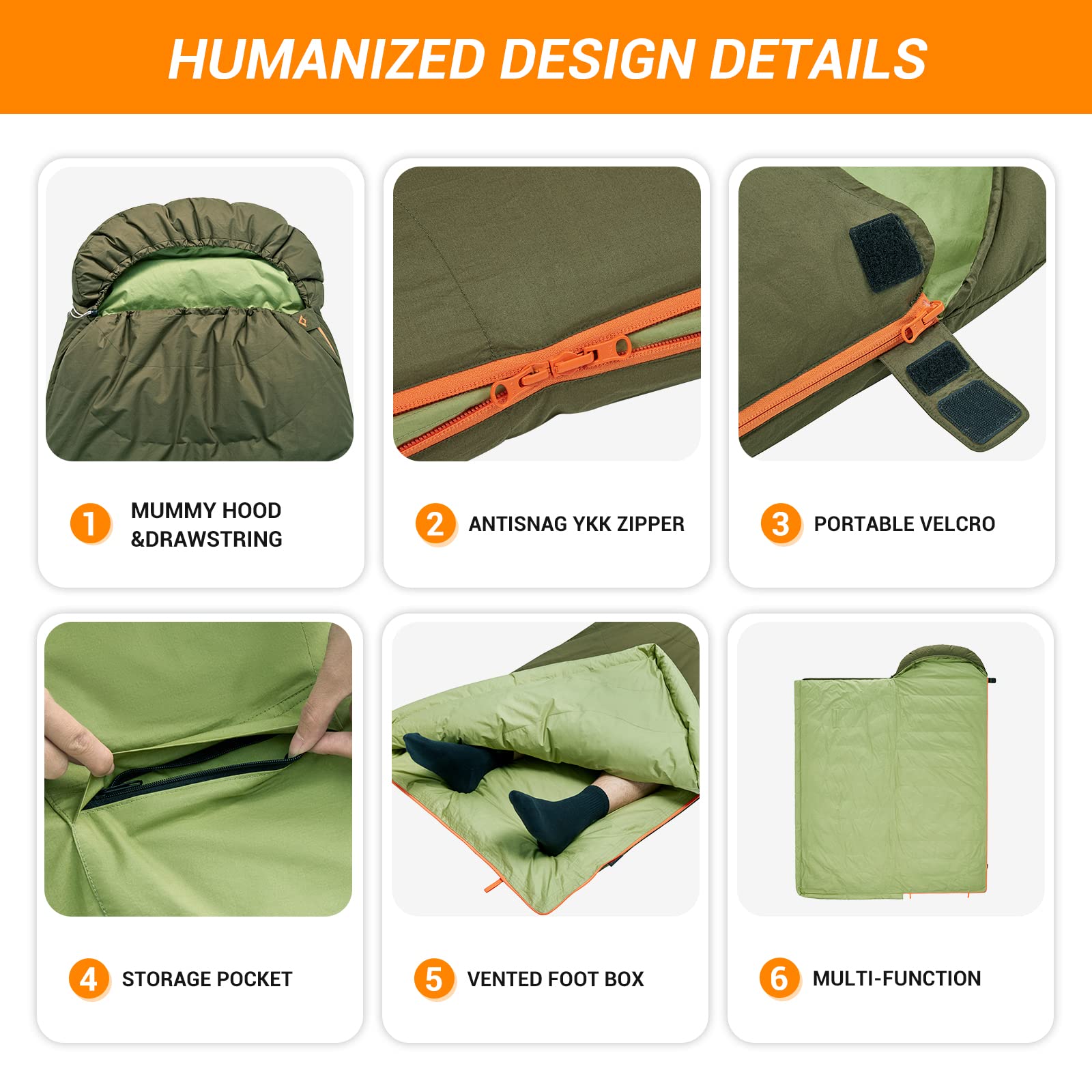 kingcamp-favourer-eco-0-degree-down-sleeping-bag-with-cotton-lining image 5