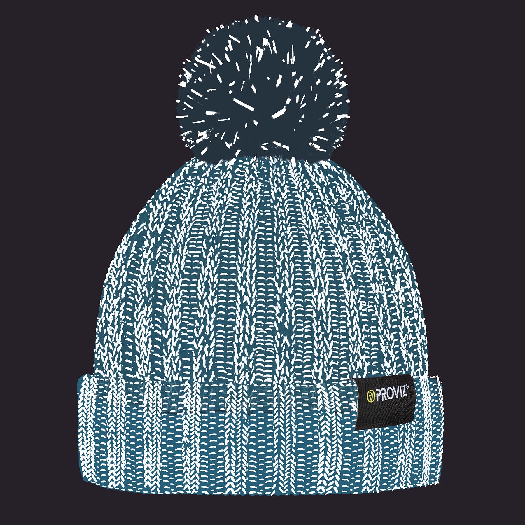 proviz-reflective-fleece-lined-bobble-beanie image 4
