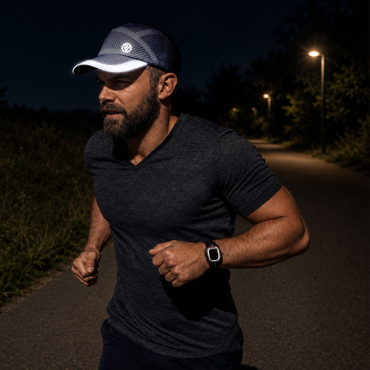 proviz-reflect360-reflective-breathable-white-running-cap image 8